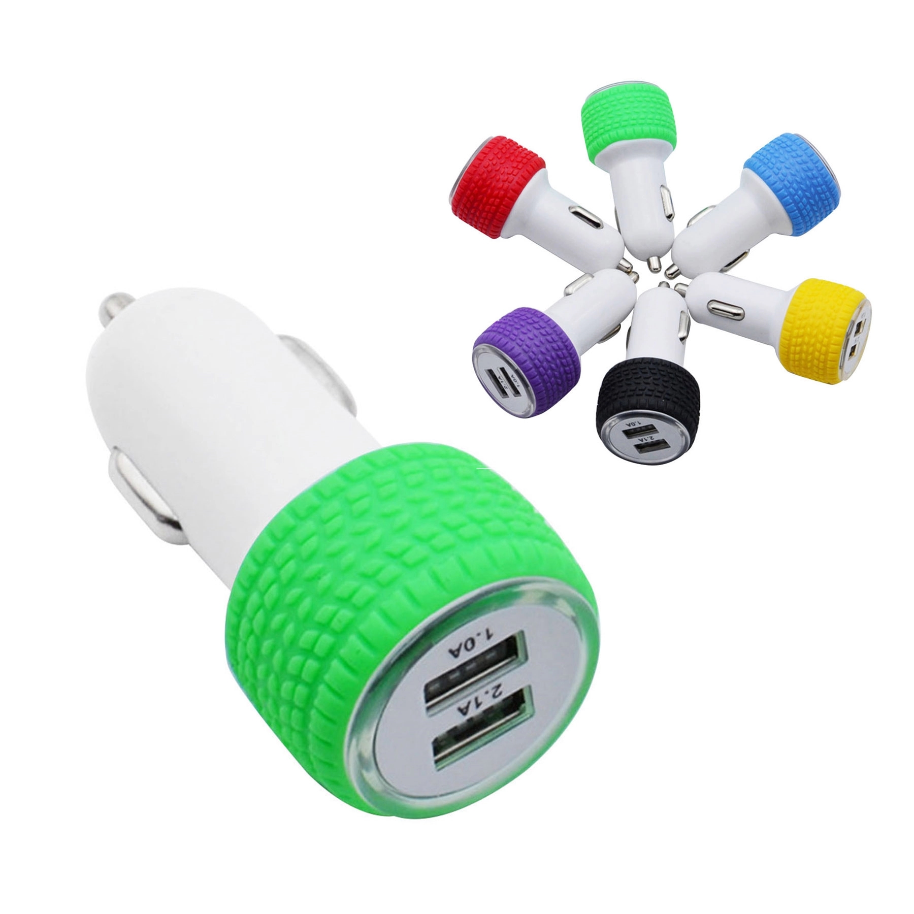 Dual port USB Car Charger With non-slip design 9