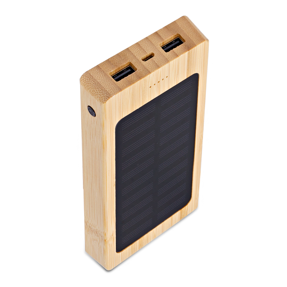 Marquette Solar Panel 8000mah Bamboo Power Bank 6