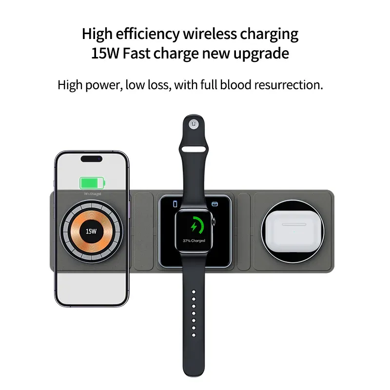 3 in 1 Magnetic Foldable Wireless Charger 5