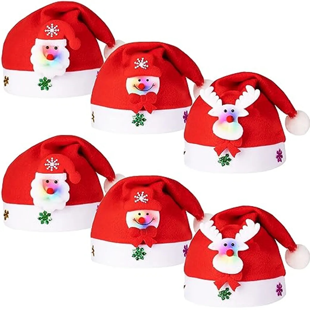 LED Lights Christmas Party Santa Hats 3