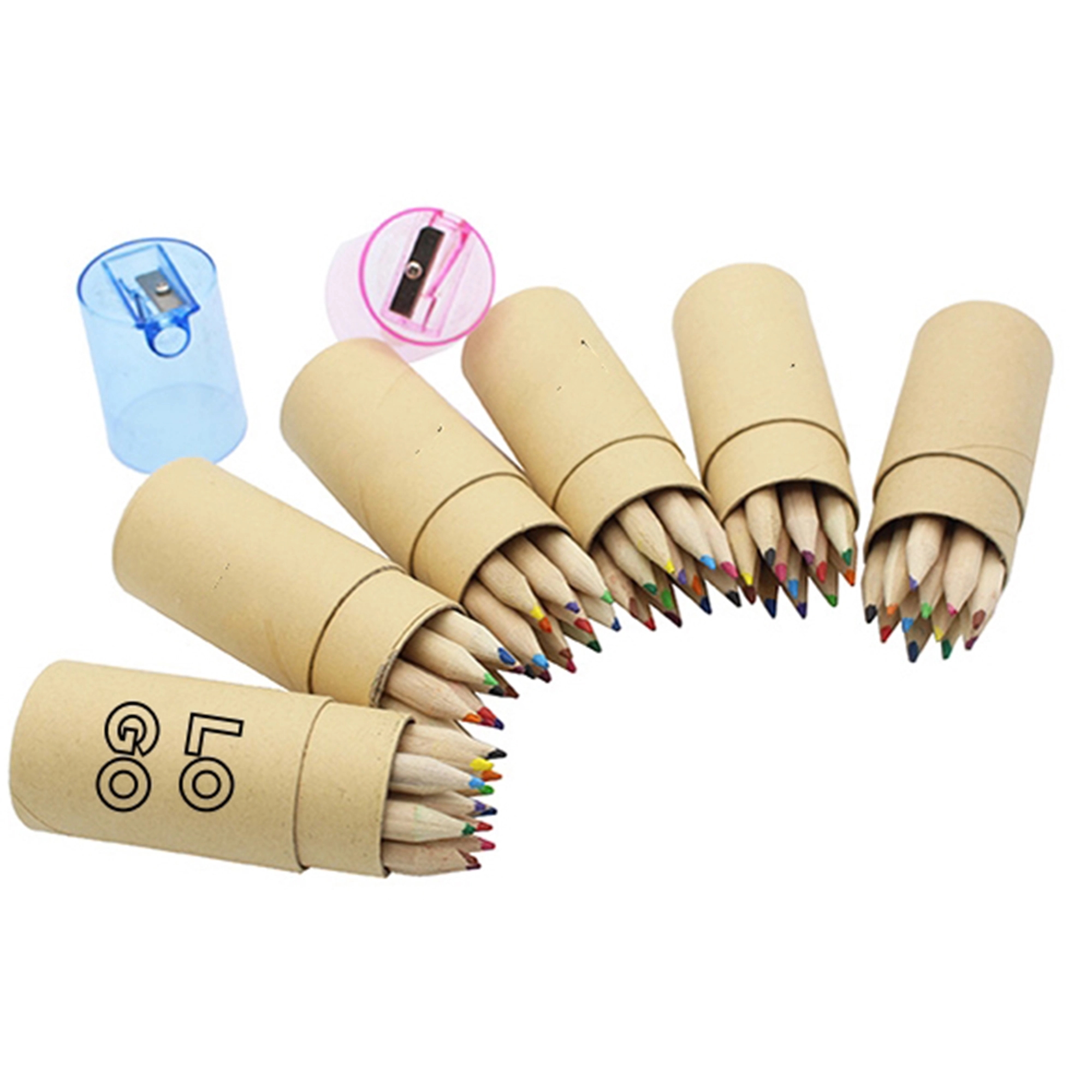Pencil Set With Sharpener 12 Colors 4