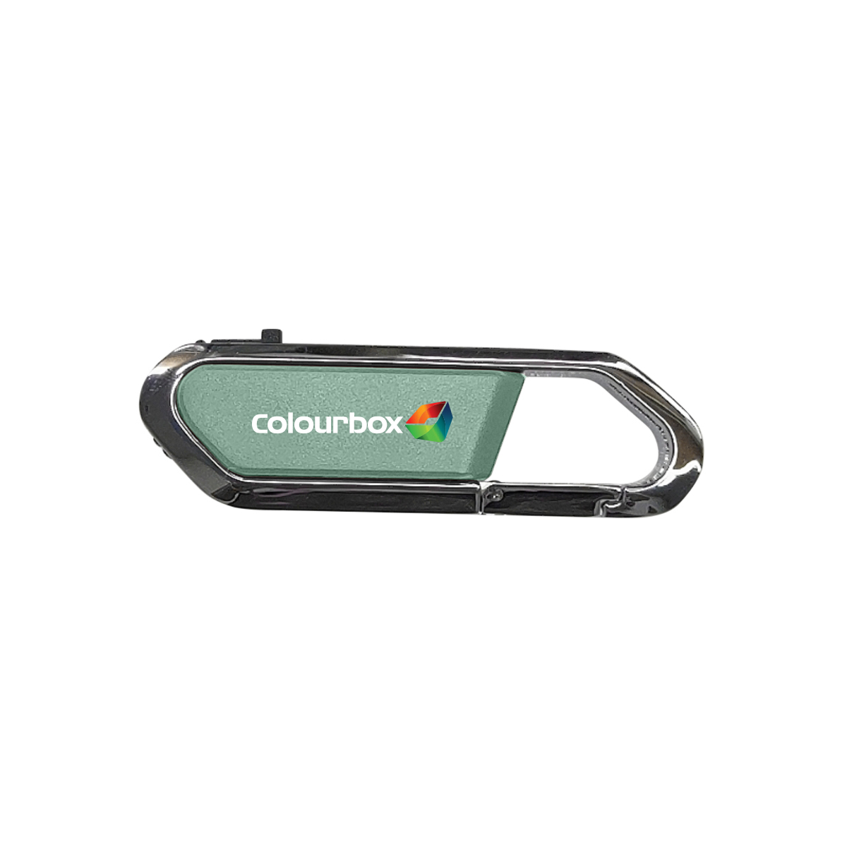 Carabiner USB Drive With Metal Rim And Capless Push/Retract USB 19