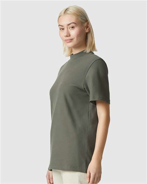 Unisex Pique Mock Neck Tee - 1PQ 29
