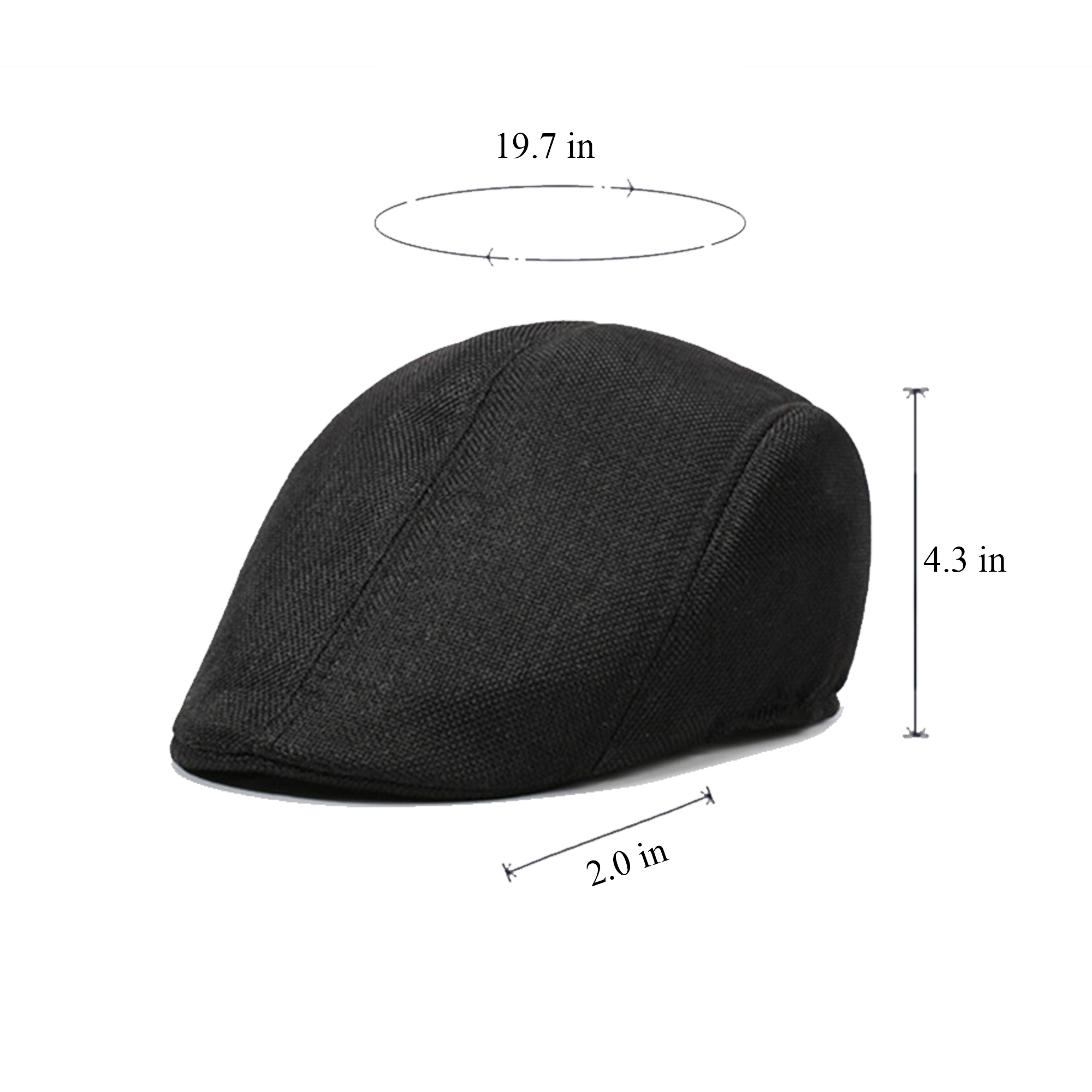 Middle-Aged Men's Linen Beret Hat 4
