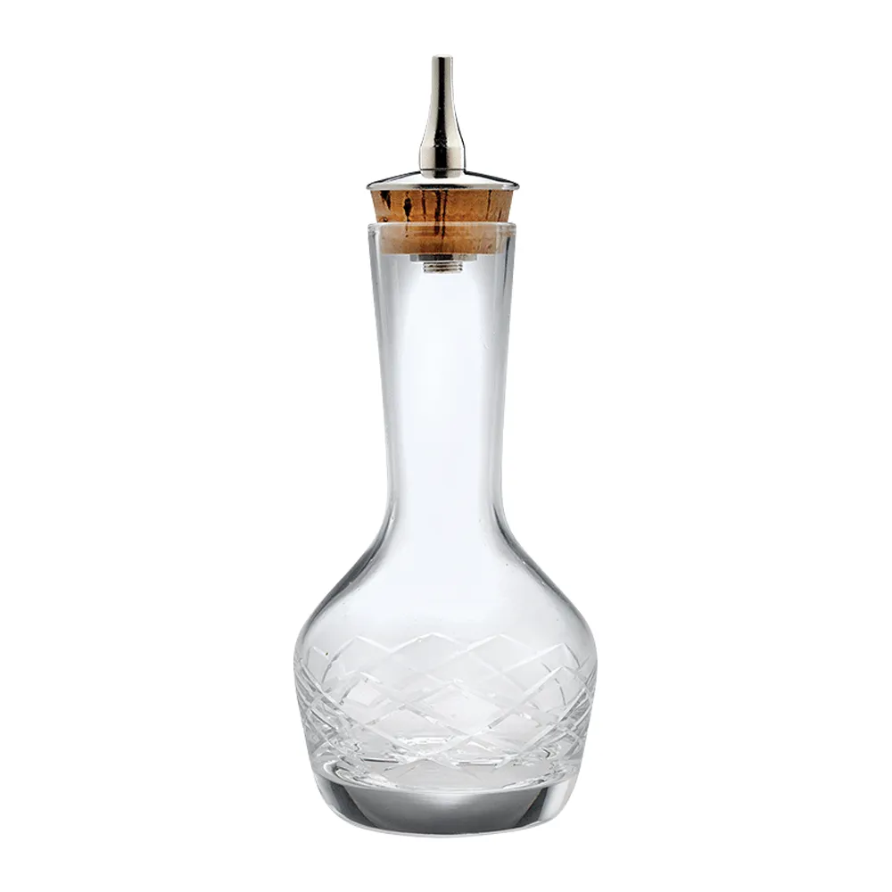 3oz. Glass Bitters Bottle Diamond Design 2
