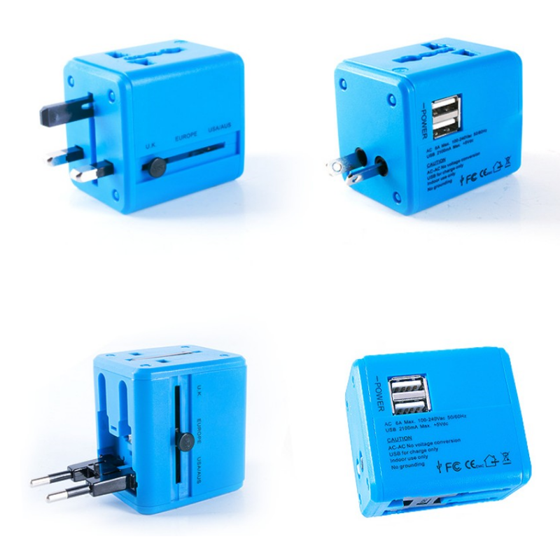 Travel Adapter With Dual USB 2