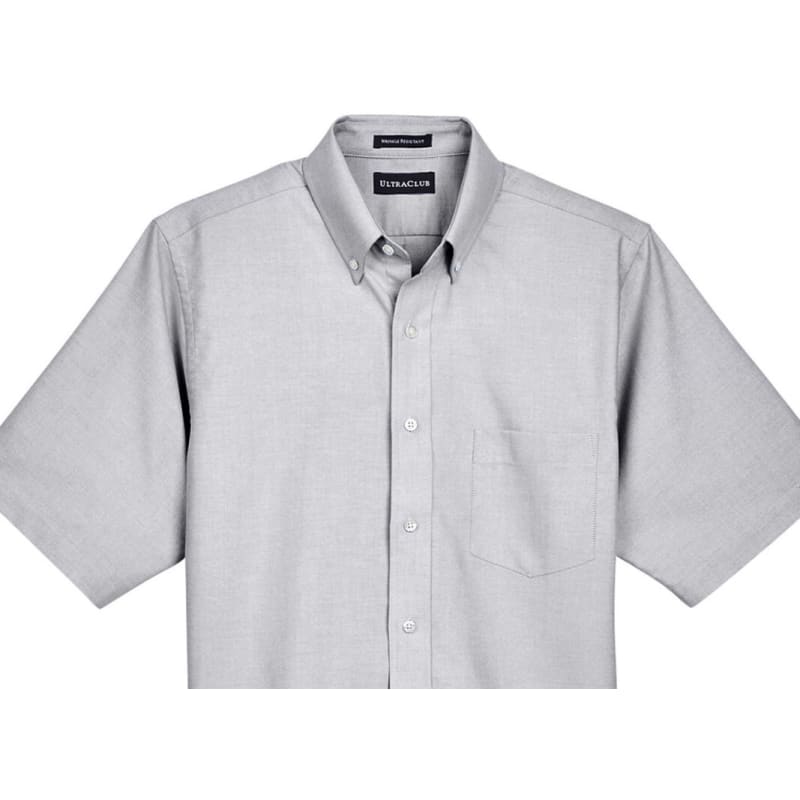 UltraClub Men's Classic Wrinkle-Resistant Short-Sleeve Oxford 17