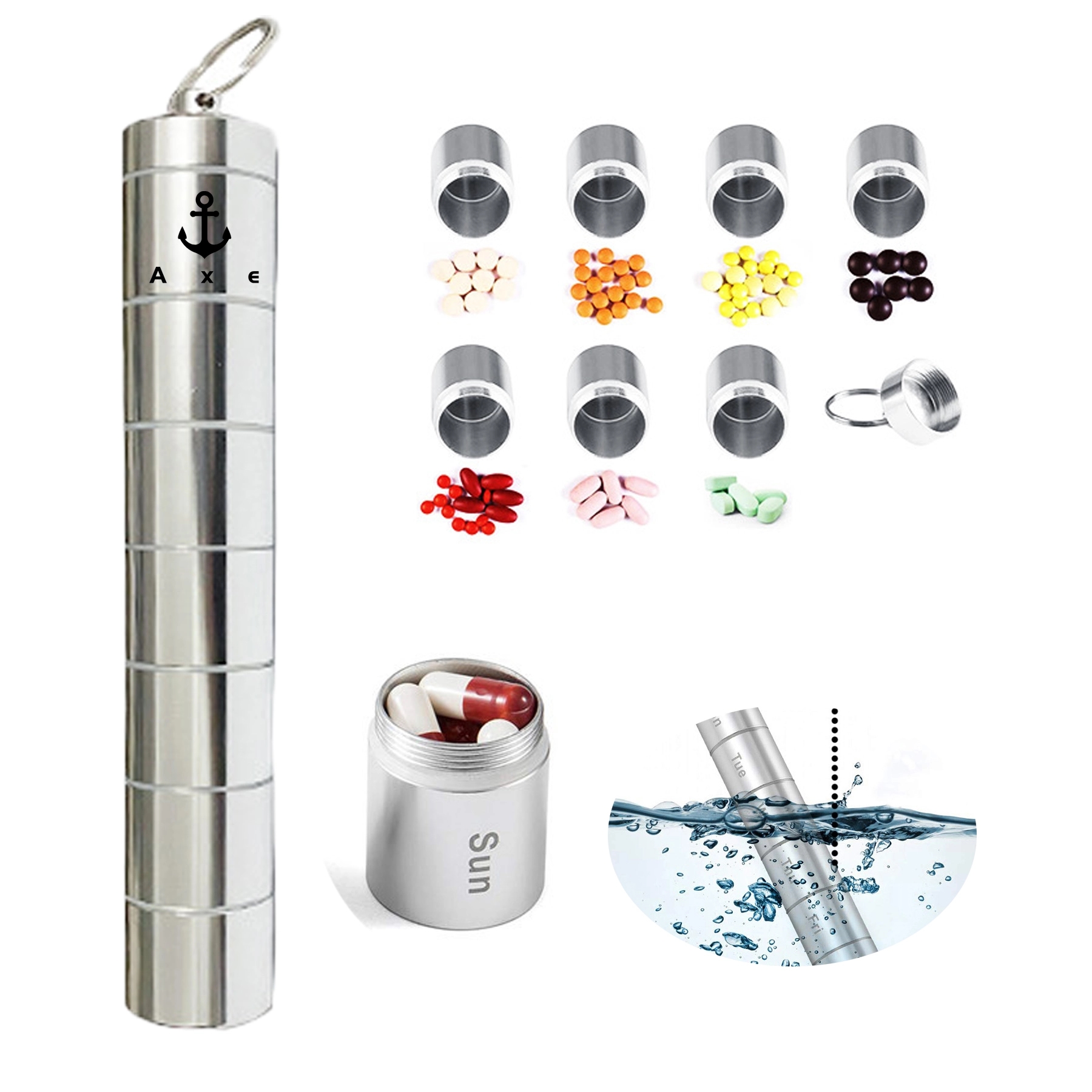 Aluminum Waterproof Pill Storage Box 1