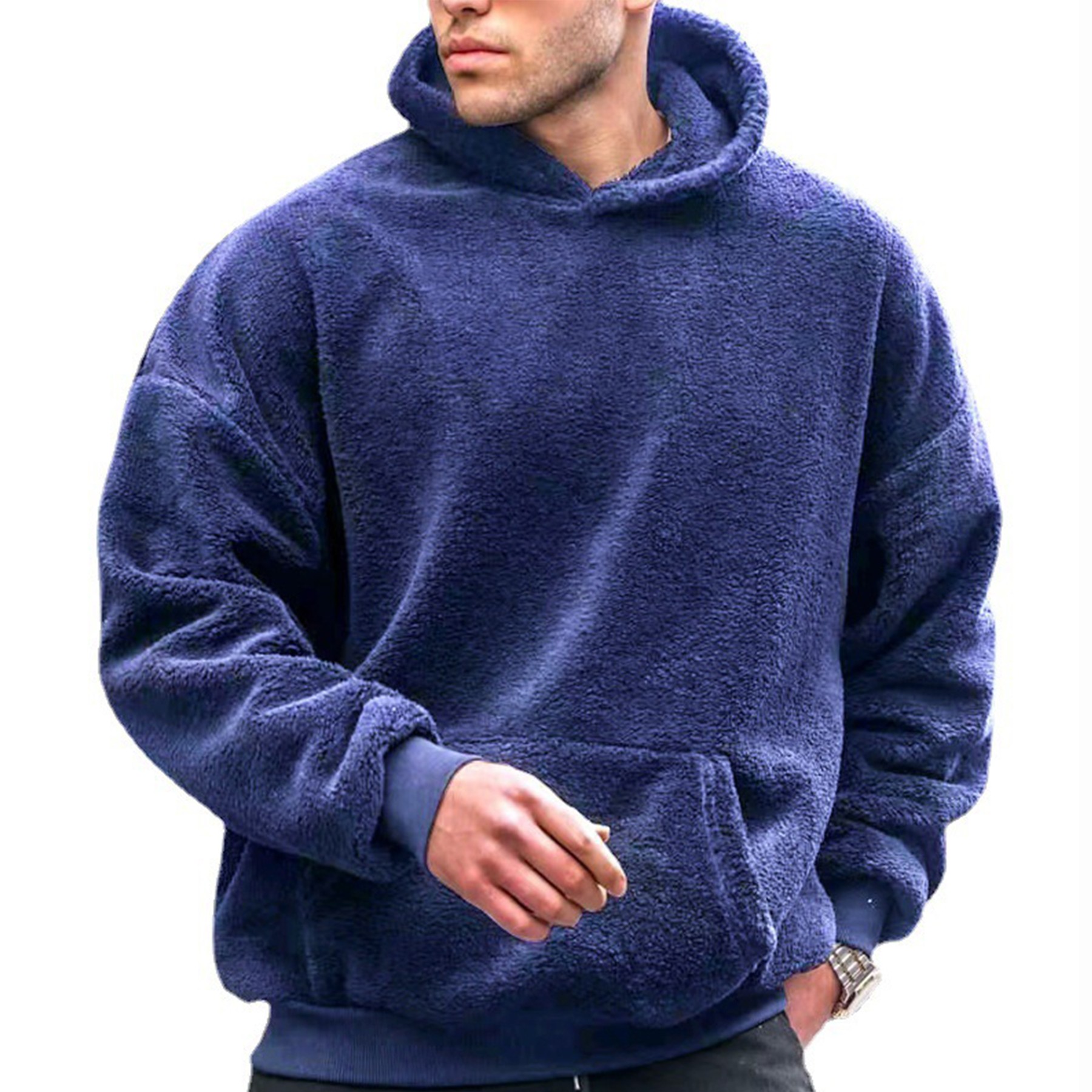 Flannel Pullover Hooded Sweatshirt, custom hoodie or sweatshirt with logo imprint 2