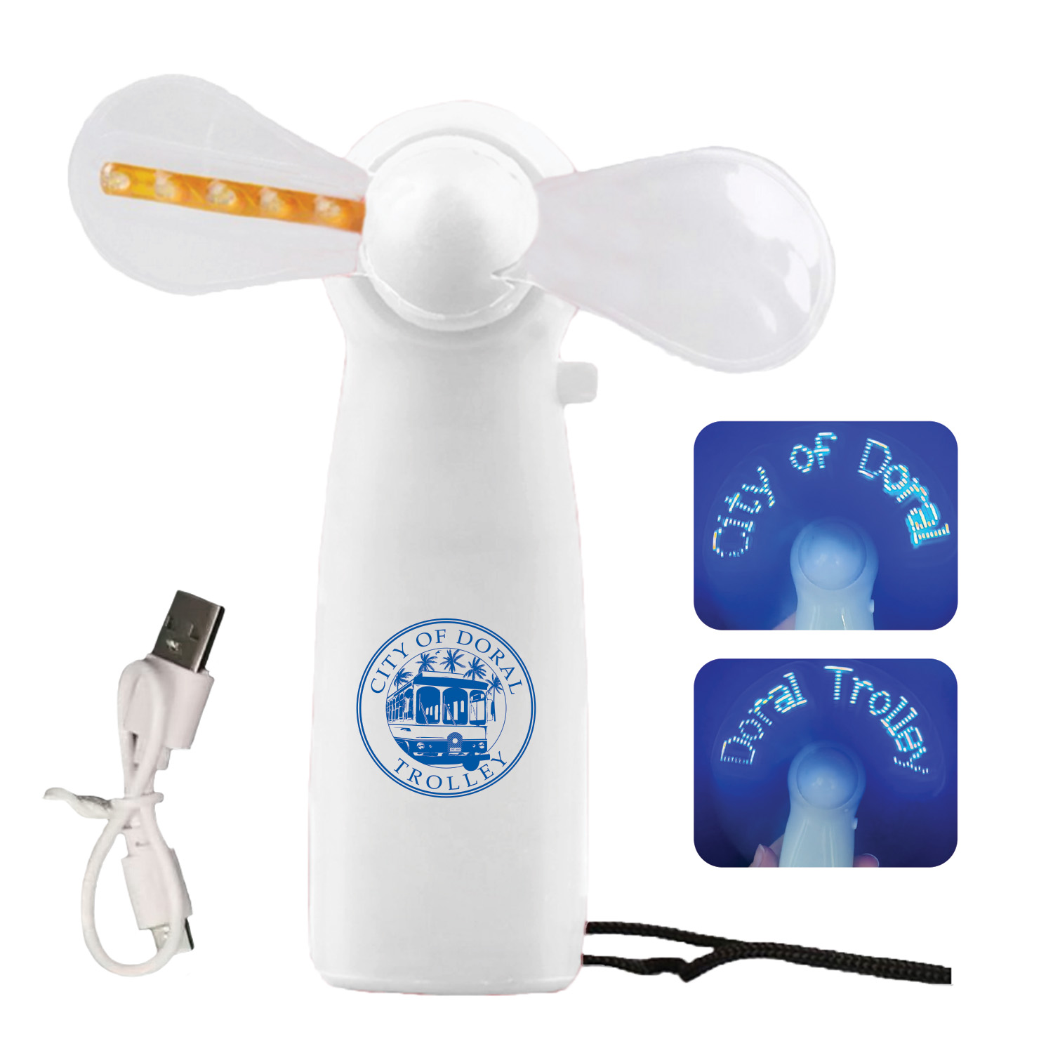 Rechargeable Handheld LED Light-Up Fan 1