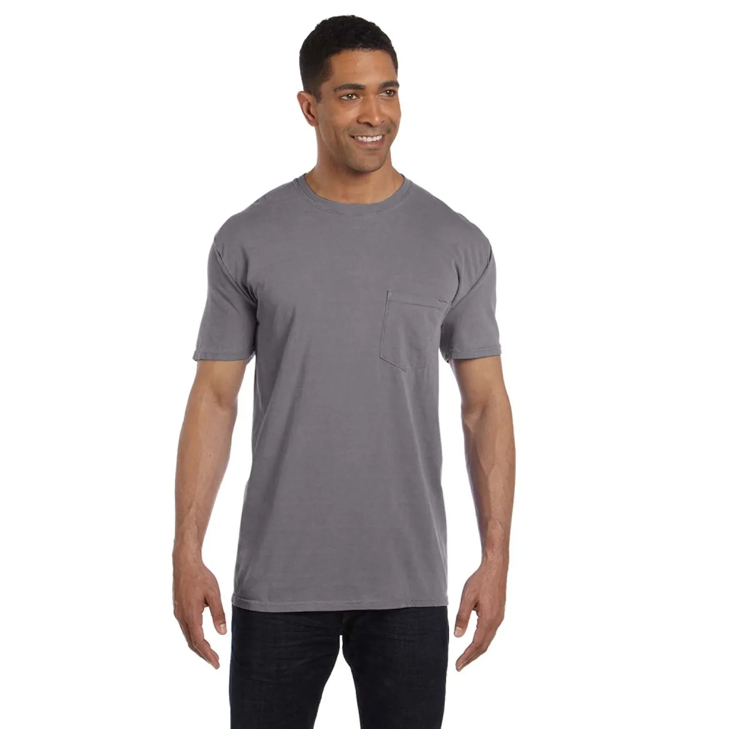 COMFORT COLORS ADULT HEAVYWEIGHT 6.1 OZ. POCKET T-SHIRT 84