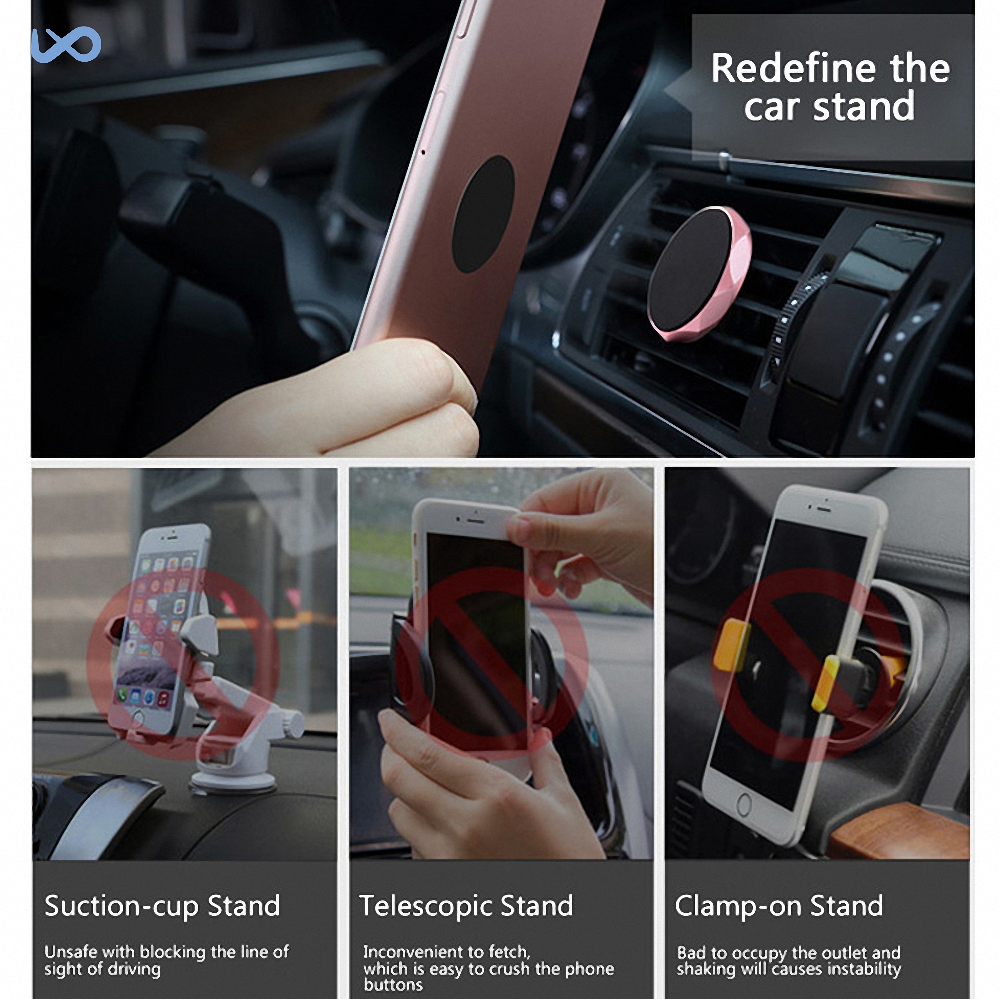 Gravity Car Phone Mount for Air Vent 3