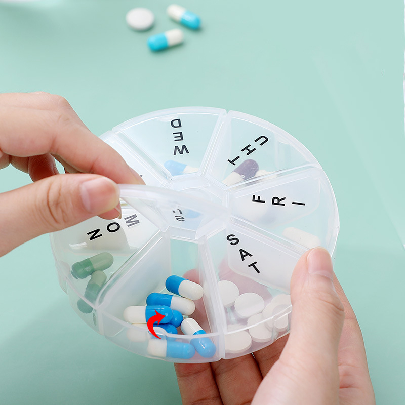 Round Weekly Pill Organizer 4