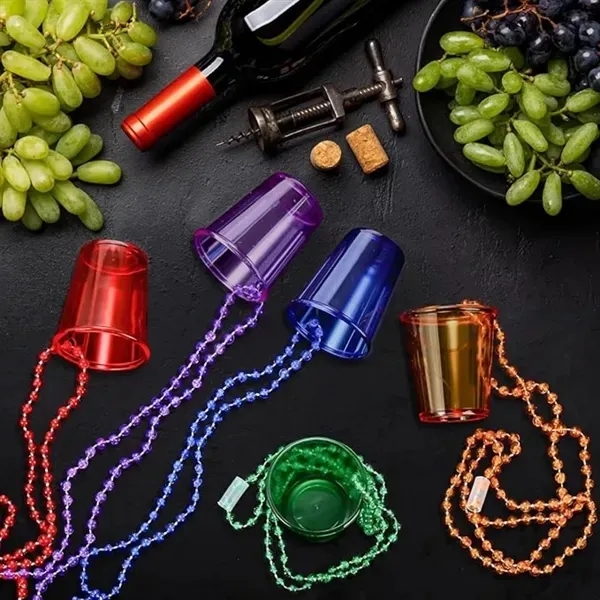 Beaded Shot Glass Holder Necklace 5