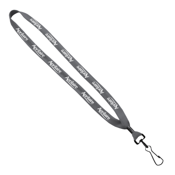 5/8" Polyester Shoelace Lanyard with Metal Crimp & Split-Ring 379