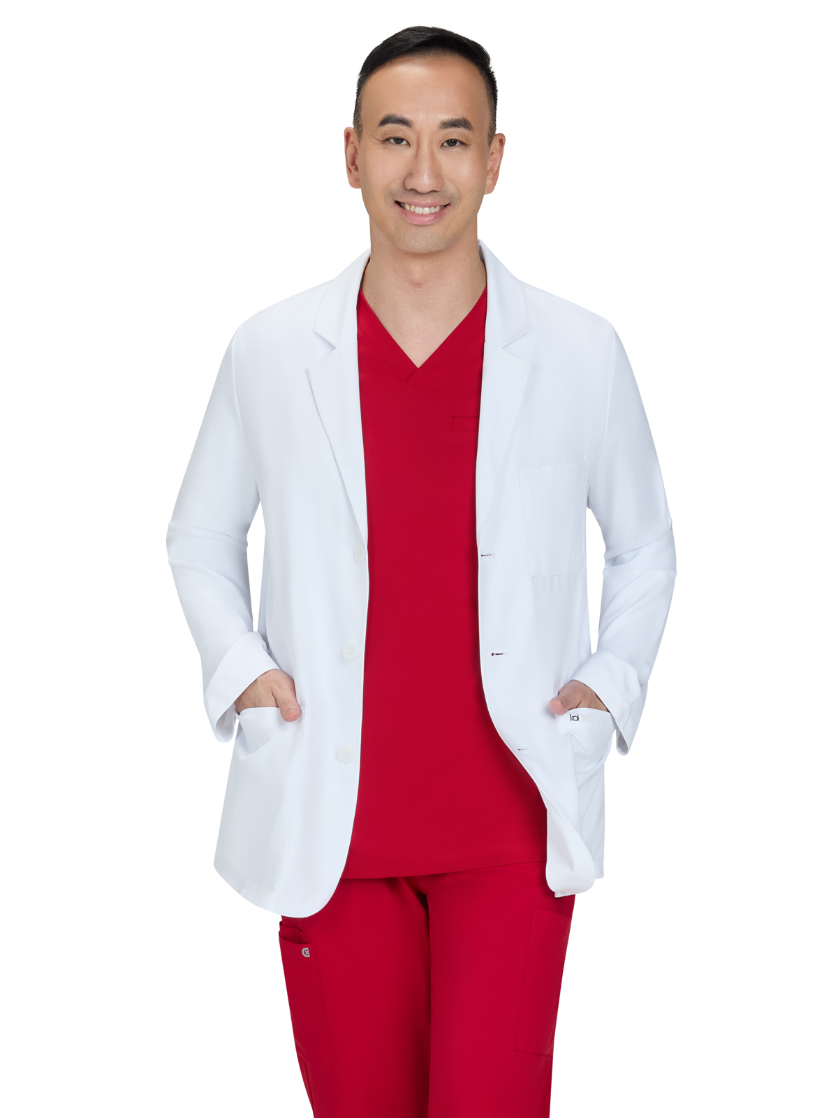 koi - Essentials - Men's Five-Pocket Water Repellent 30.5" Dawson Lab Coat