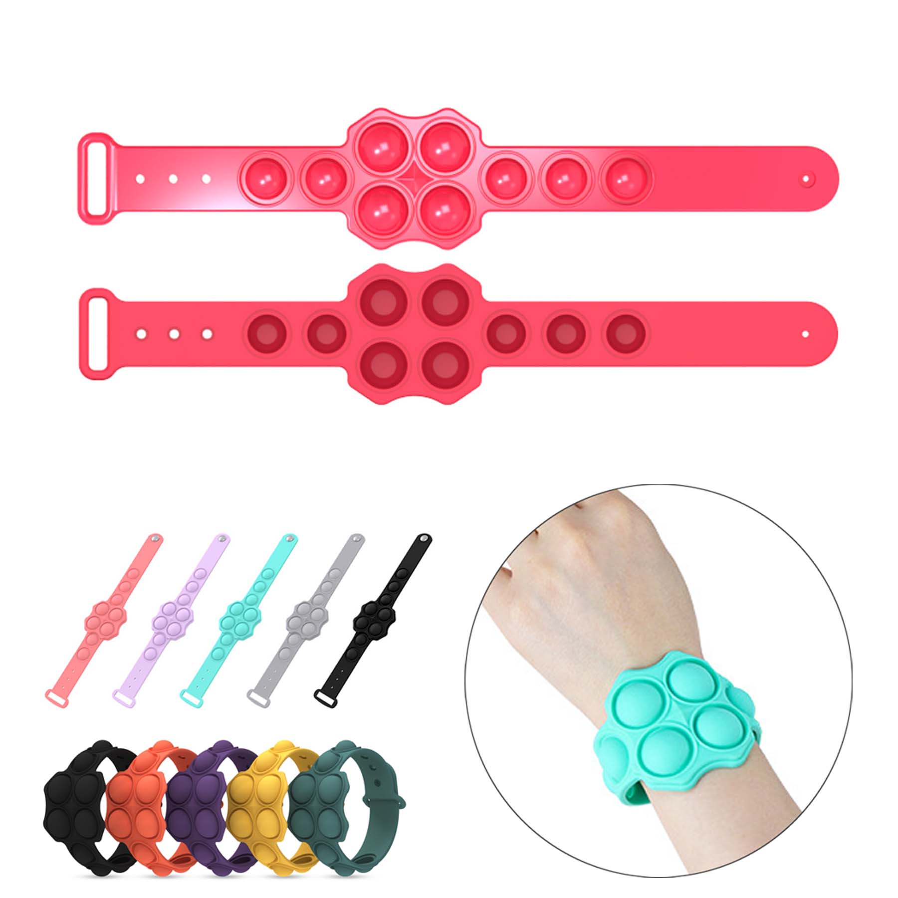 Adjustable Silicone Bracelets Wristbands 2