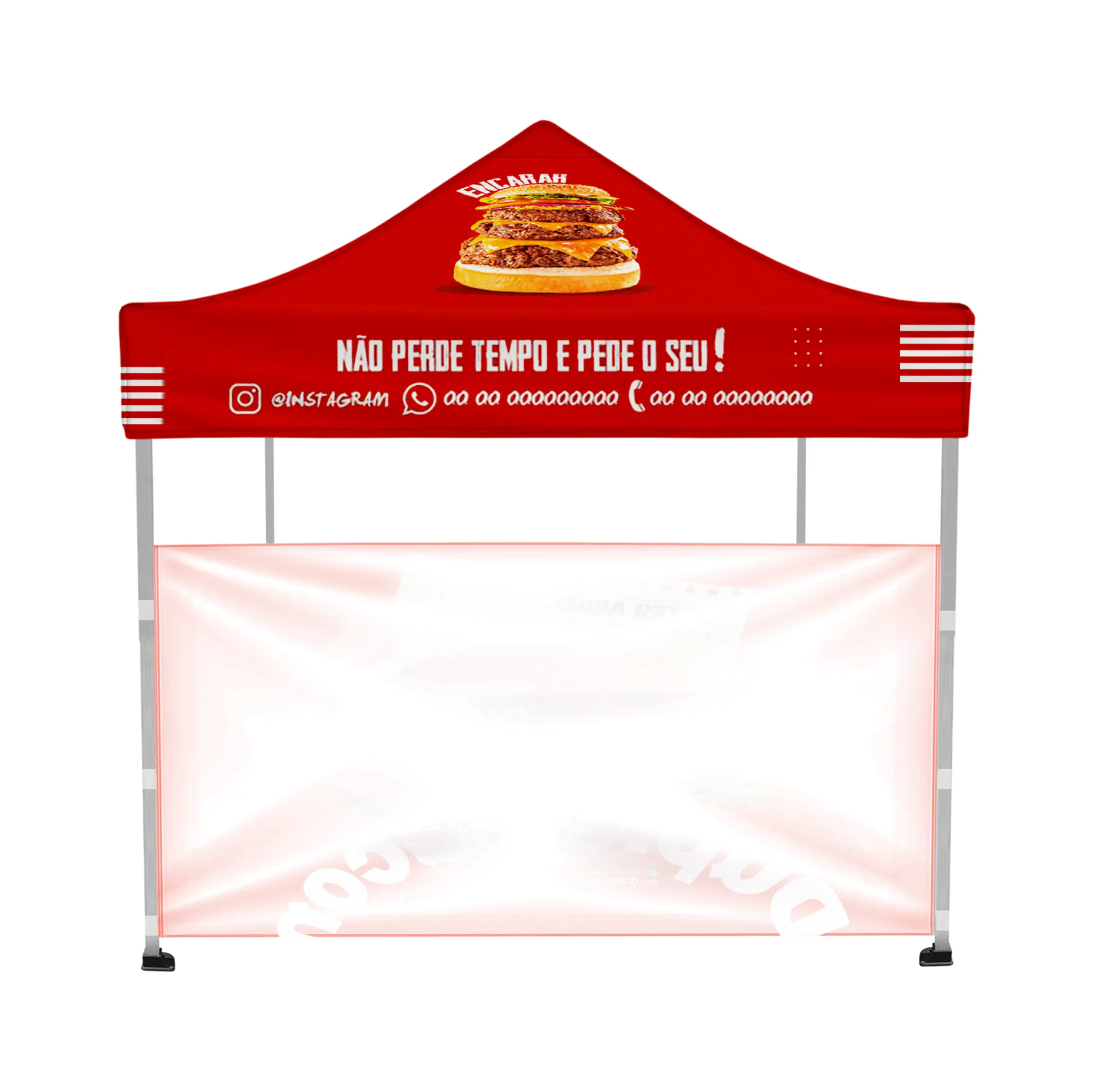 10'x10' Tent Canopy with frame and one half wall 5