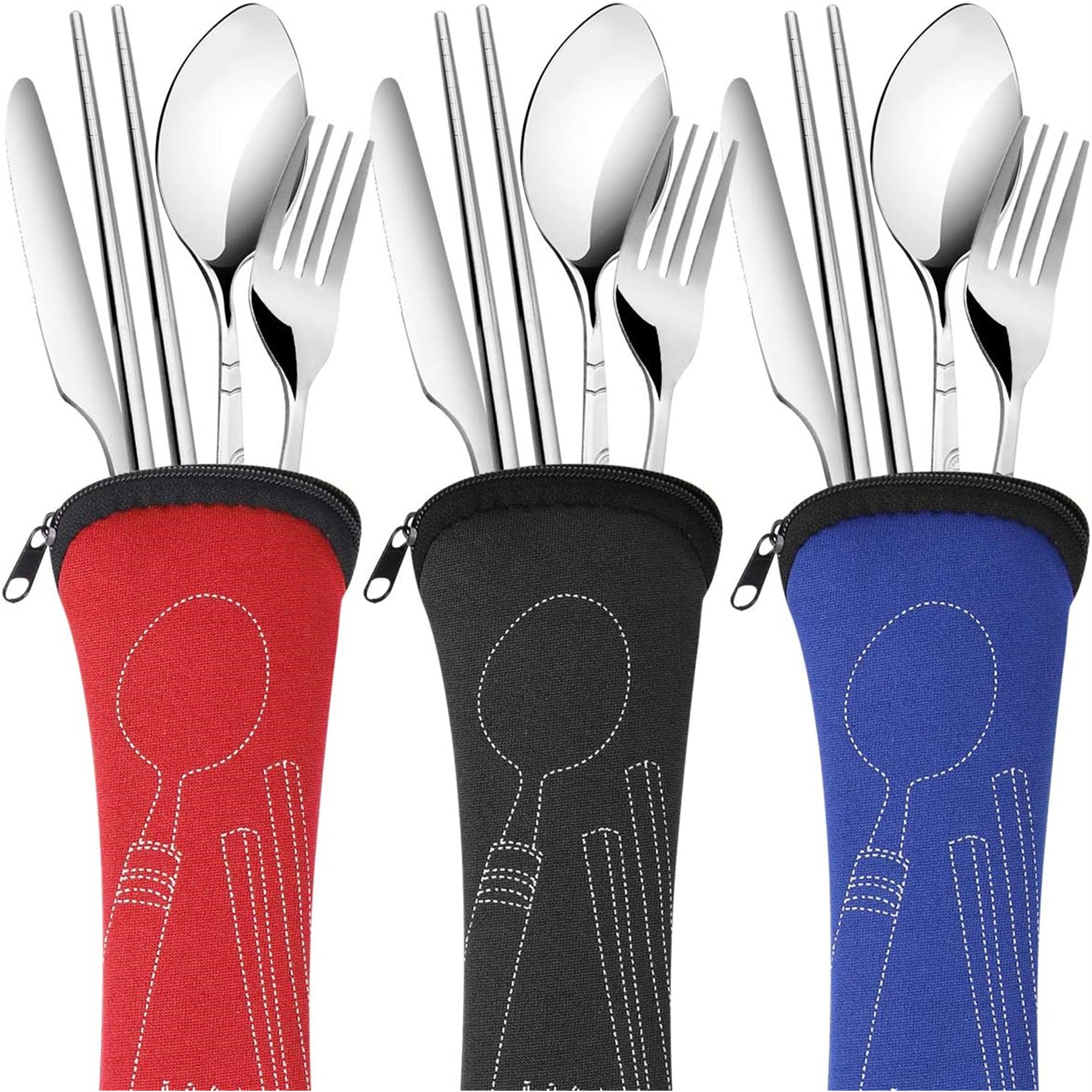 Reusable Flatware Set With Carrying Case 2