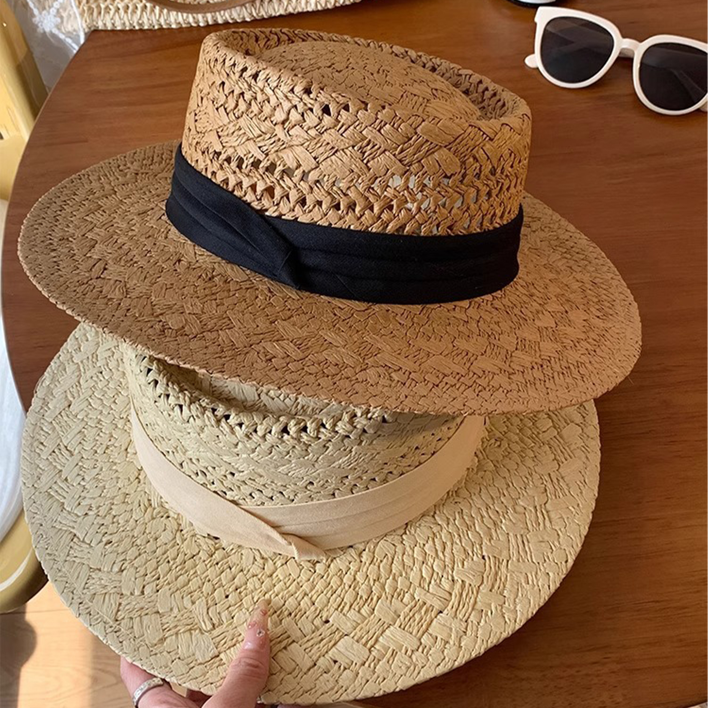 Straw Vintage Woven Sunscreen Hat 9