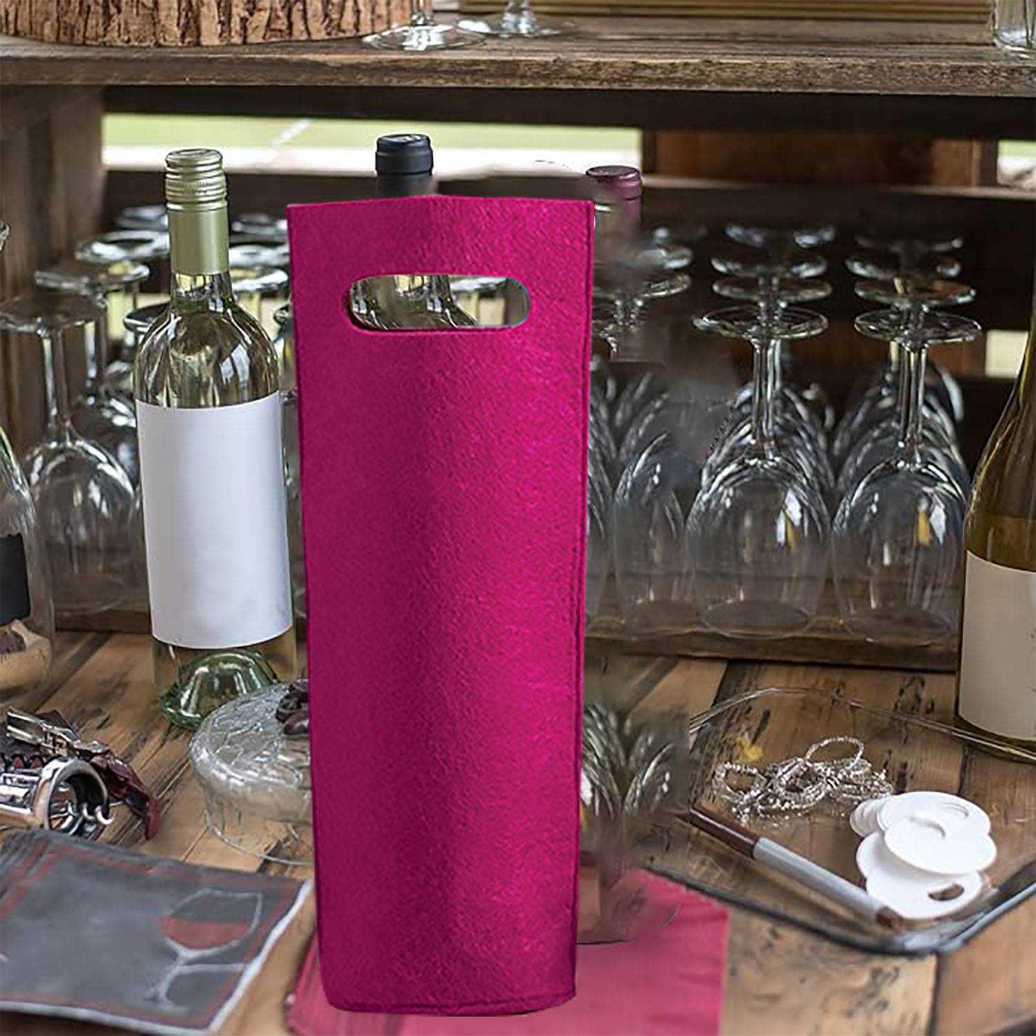 Felt Gift Wine Tote Bottle Bag 5