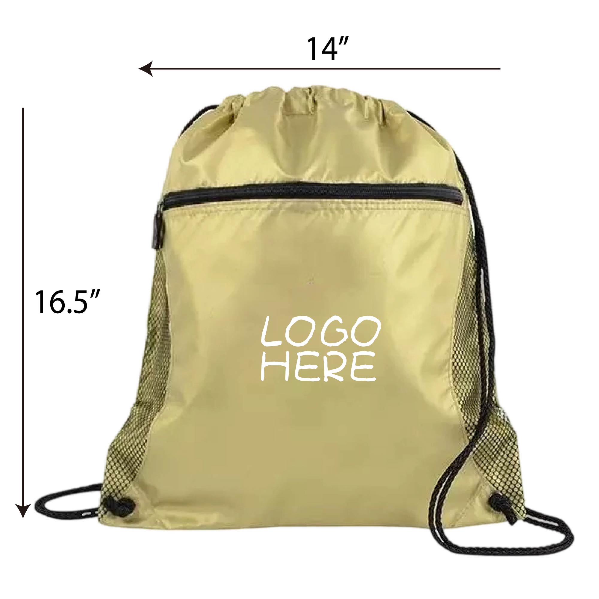 Casual Zipper Drawstring Backpack Bag 2