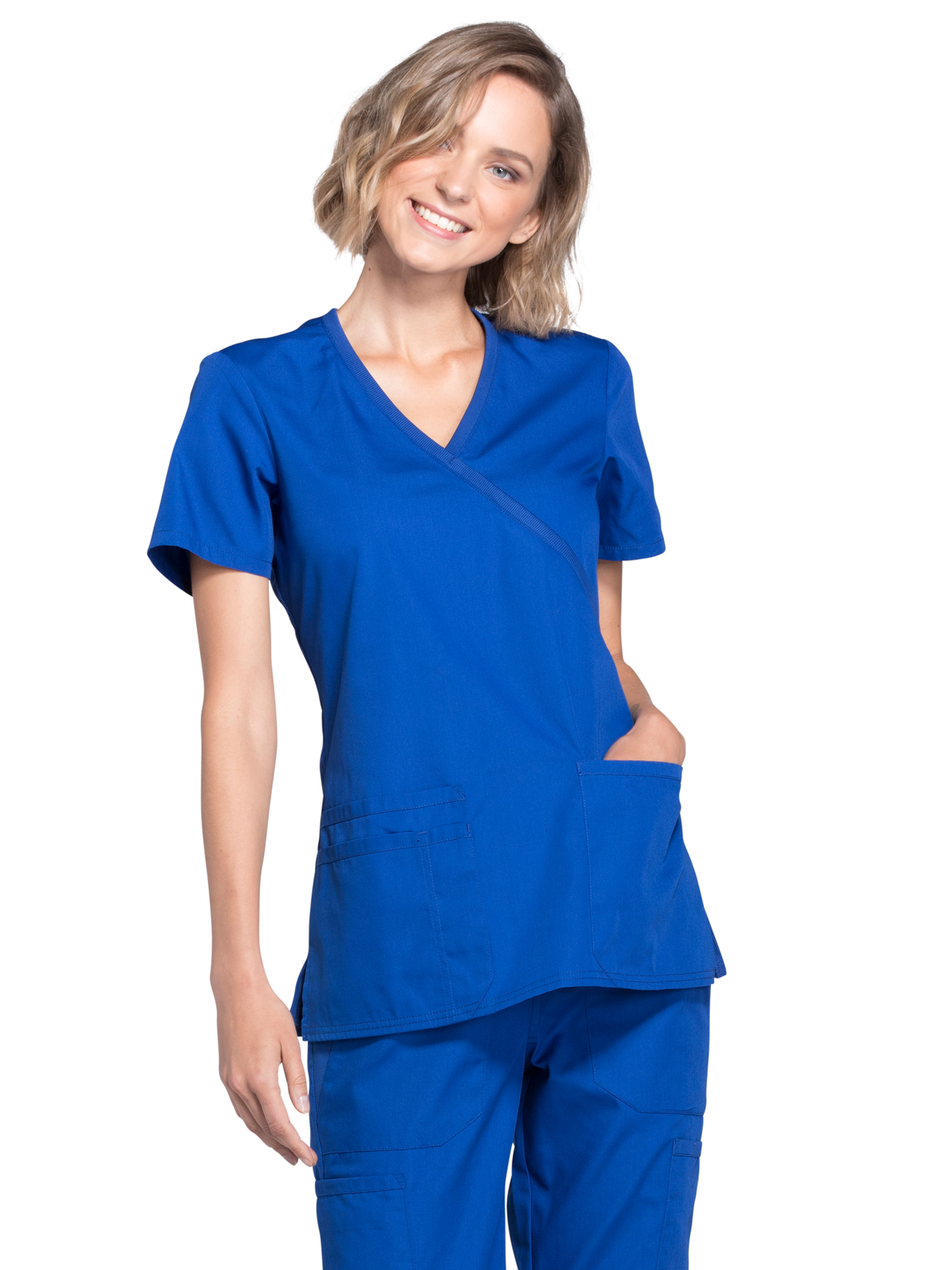 Cherokee - Workwear Originals - Women's 2-Pocket Mock Wrap Top 48