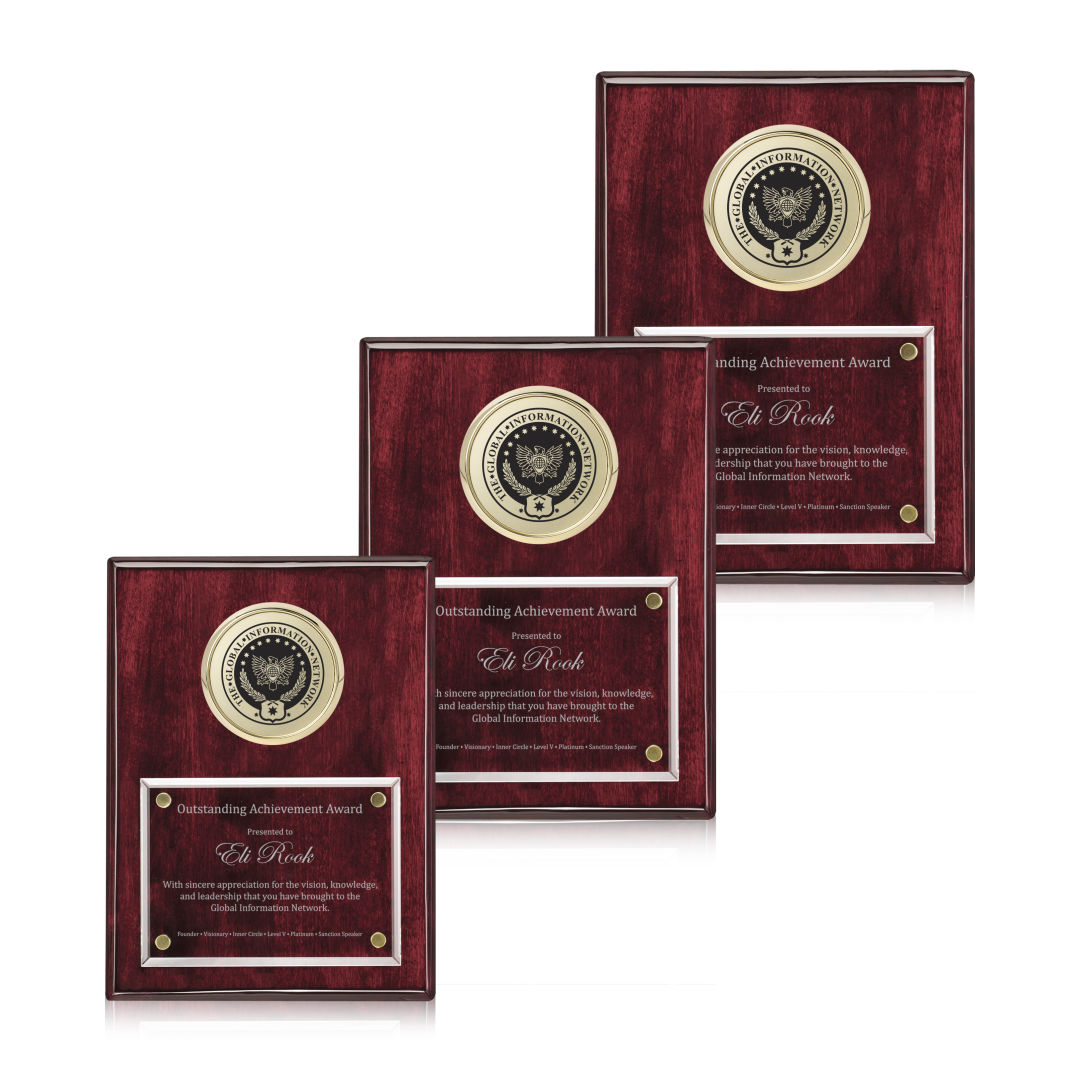 Jansenn Plaque - Rosewood/Gold 5