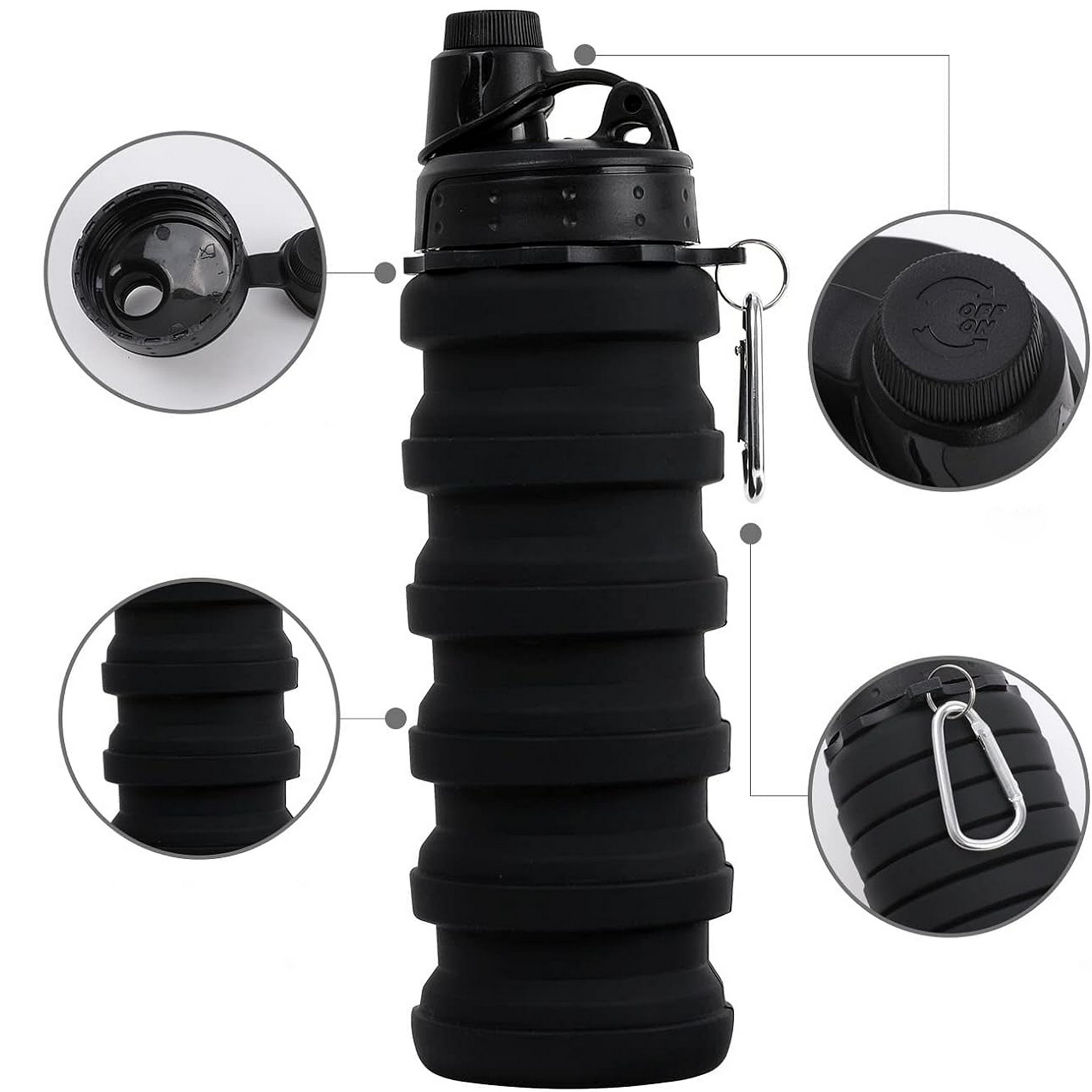 Collapsible Water Bottles with Twist Cap 2