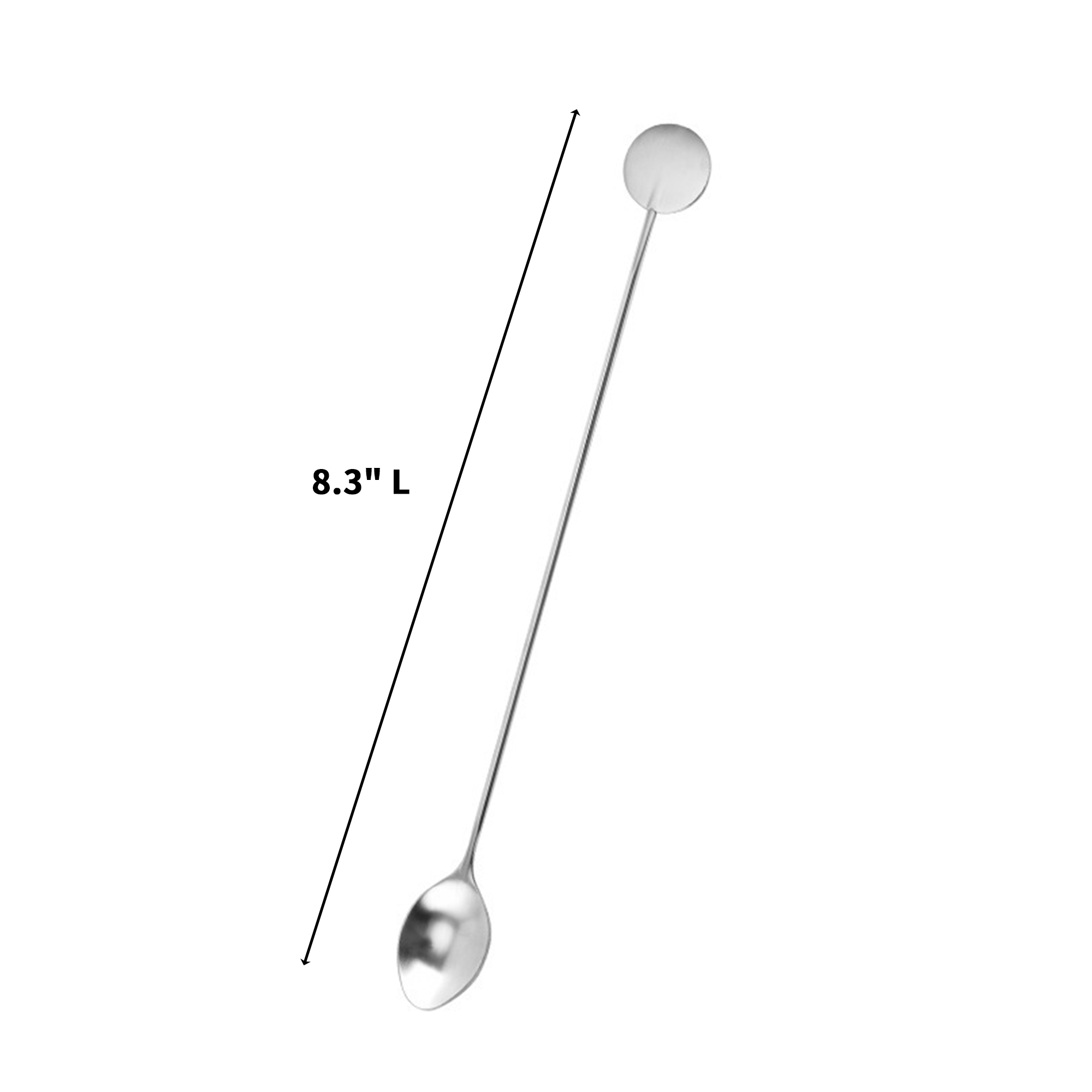Stainless Steel Drink Stir Spoon With Round End 8.3" x 1" 6