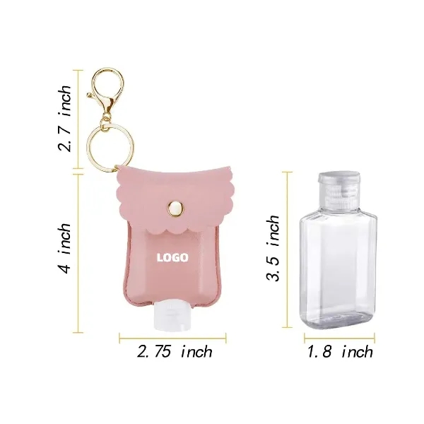 Plastic Bottle with Leather Keychain Holder 2