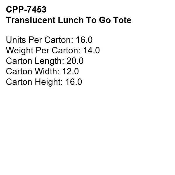 Translucent Lunch To Go Tote 2