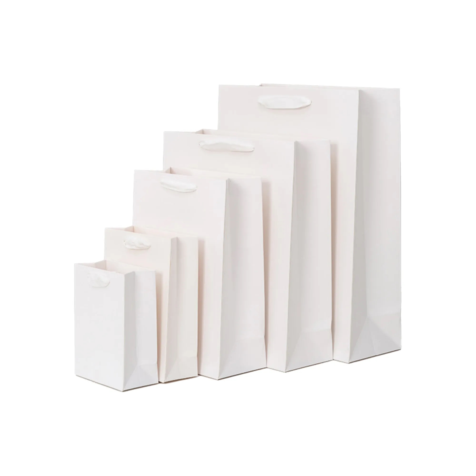 Thickened White Card Coated Paper Bags MOQ50 1