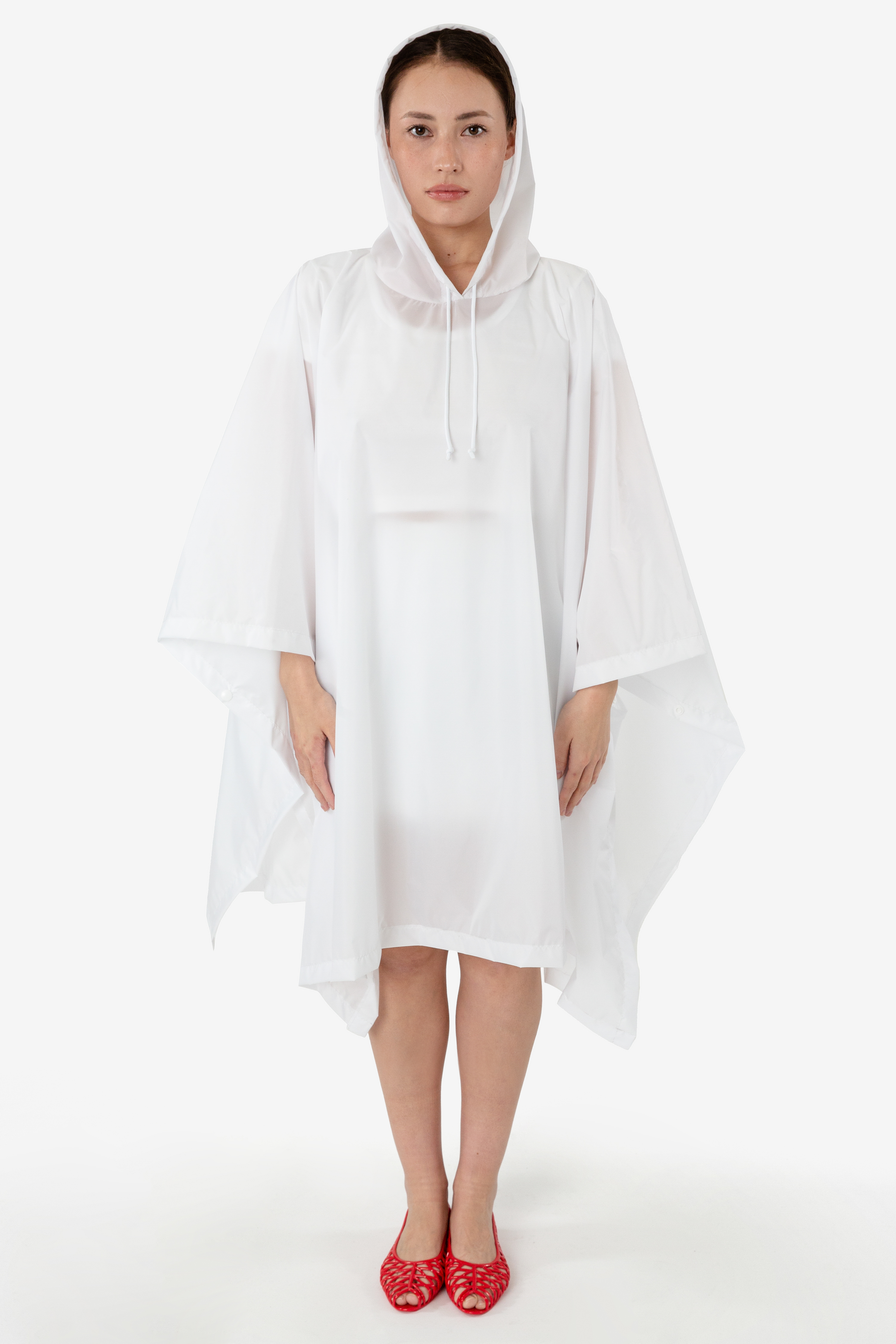 UNISEX HOODED NYLON RAIN PONCHO 2