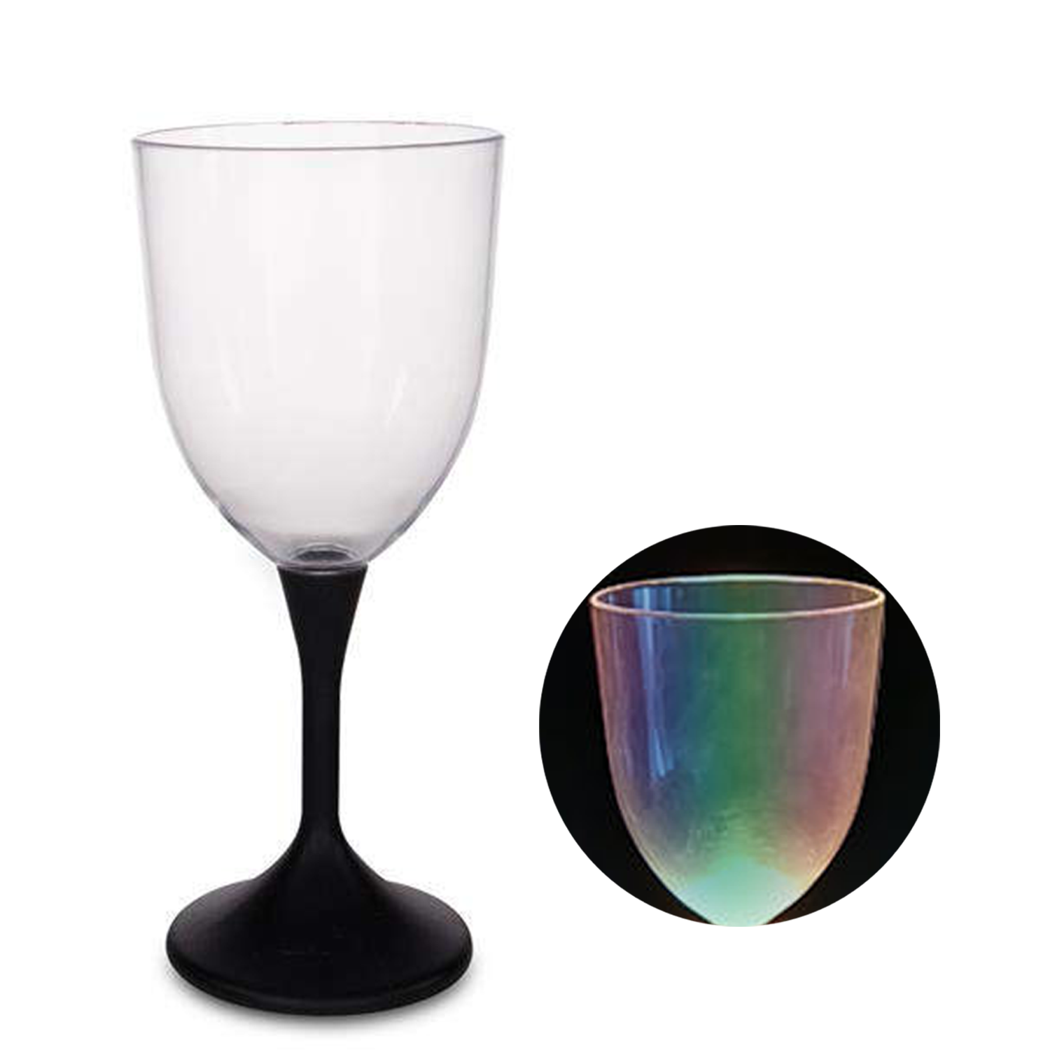 10oz Frosted LED Light UP Plastic Wine Glass 4