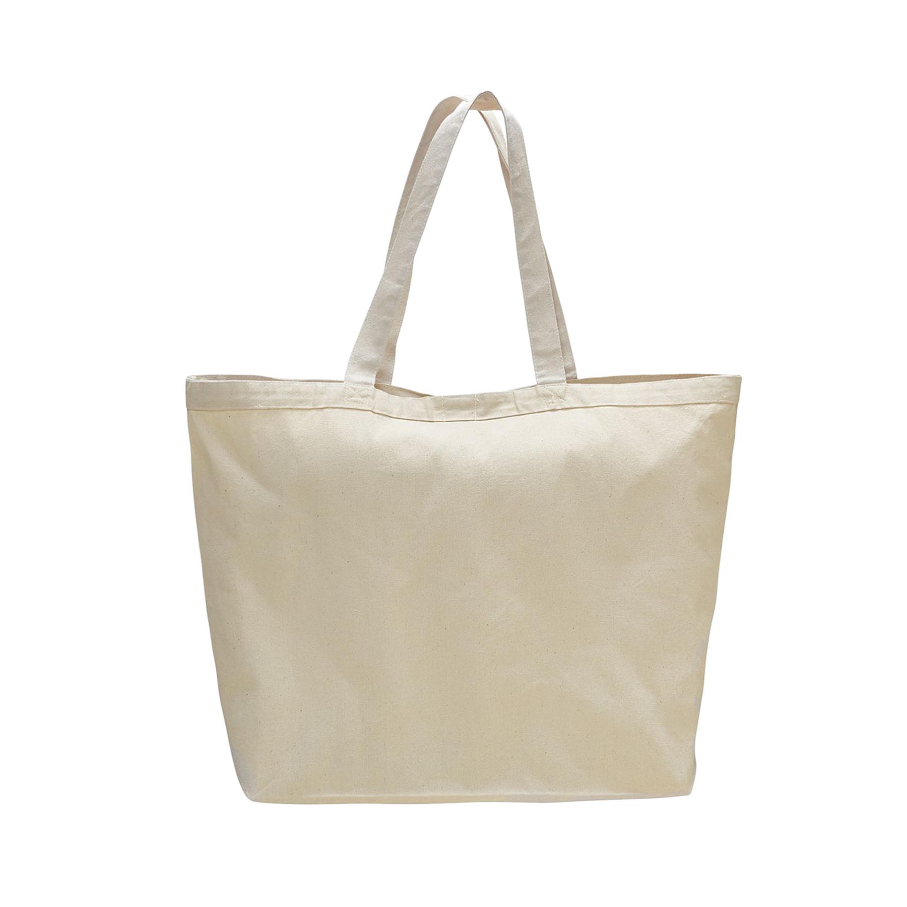 12 oz. 23"w Large Natural Heavy Canvas Velcro Closure Tote Bag 3