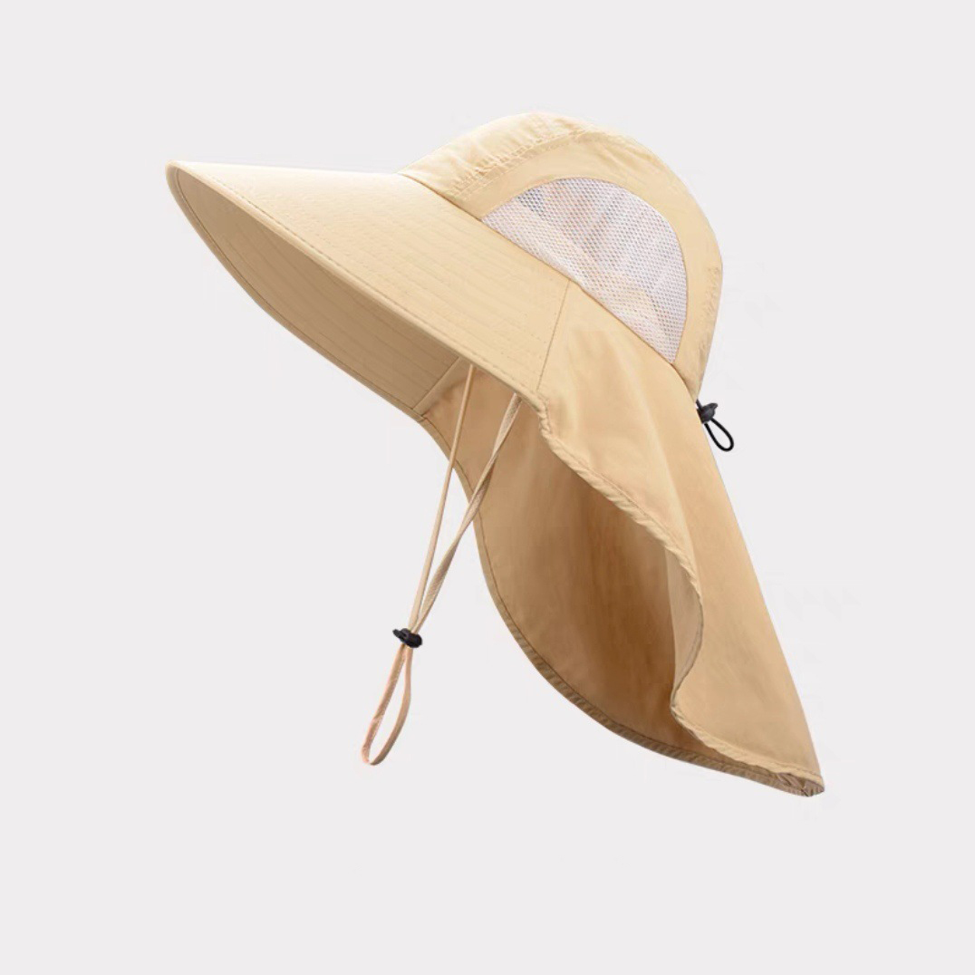 Wide Brim Sun Hat with Neck Flap 1