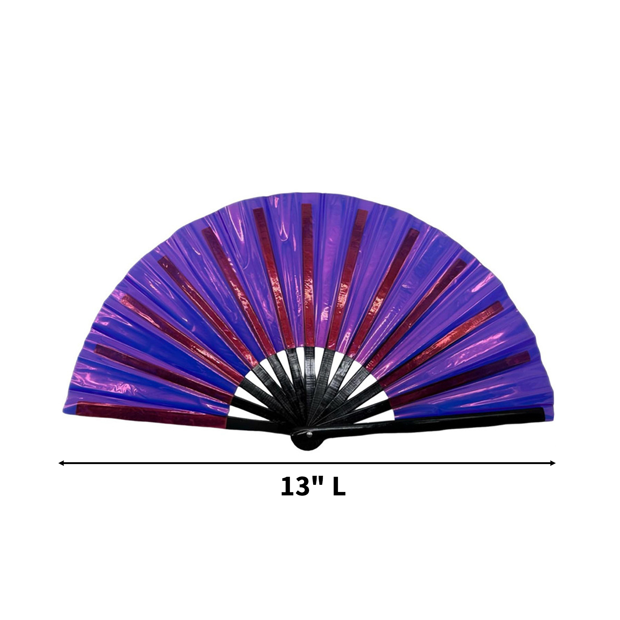 PVC Folding Performance Hand Fan 13" Length 26