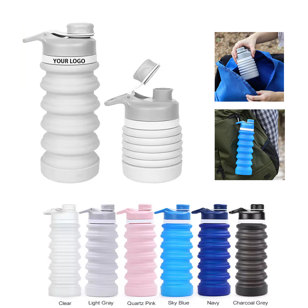 26oz Foldable Sports Silicone Collapsible Water Bottle 2