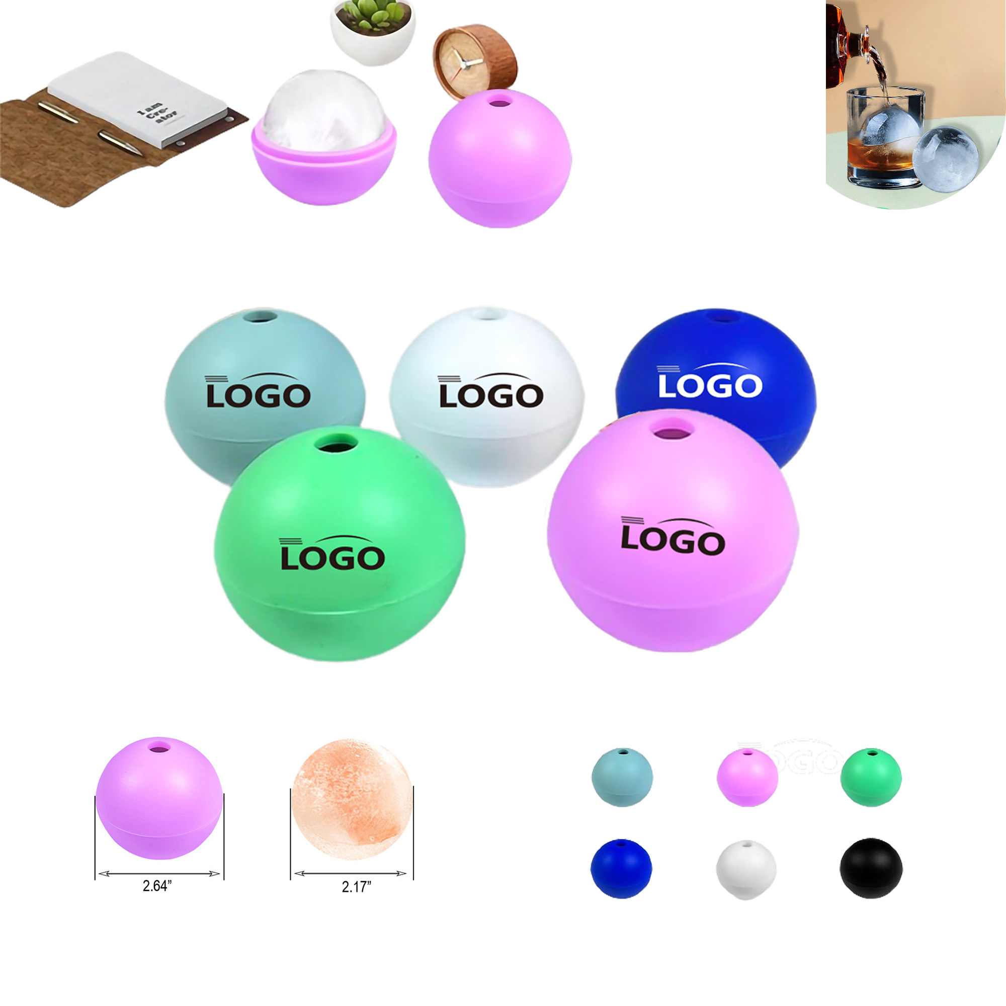 Silicone Whiskey Ball Maker Mold Keep Drinks Chilled MOQ50 2