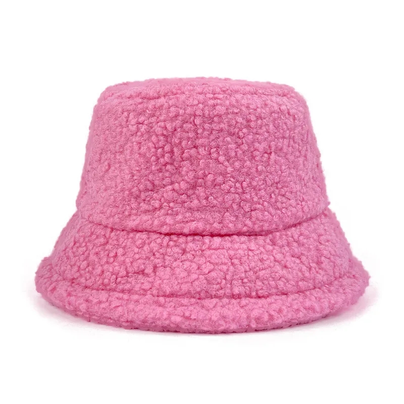 Winter Lambs Wool Bucket Hats For Women 2