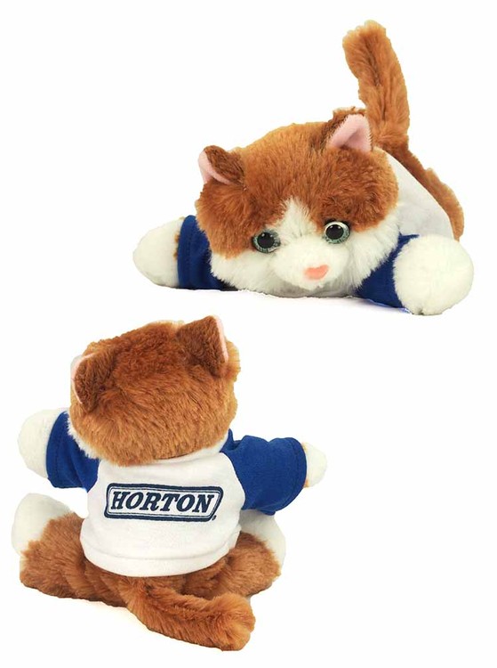 8" Sunshine Tabby Cat with t-shirt and one color imprint 2
