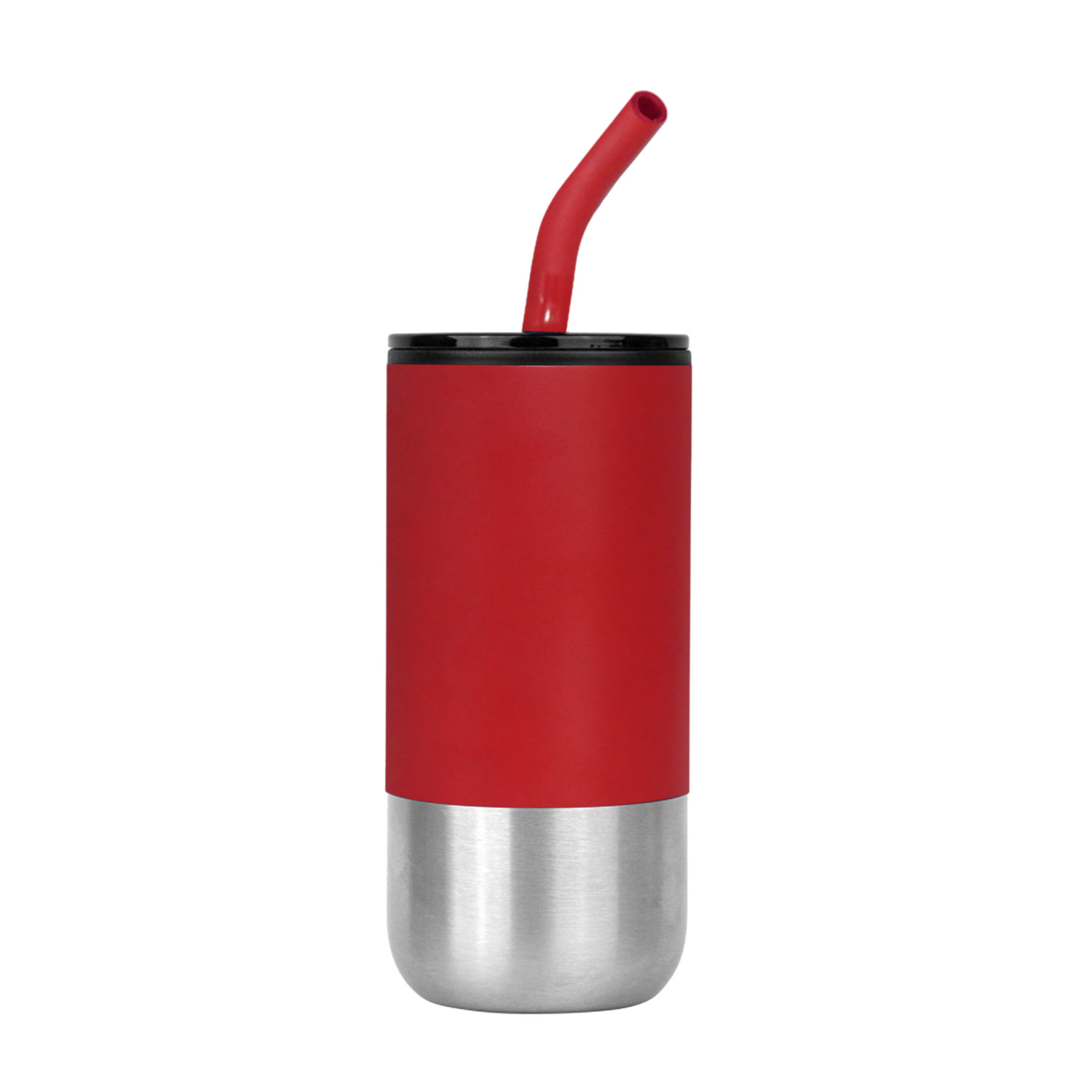 18 oz. Double Wall Color Body Tumbler w/Straw and Lid 6
