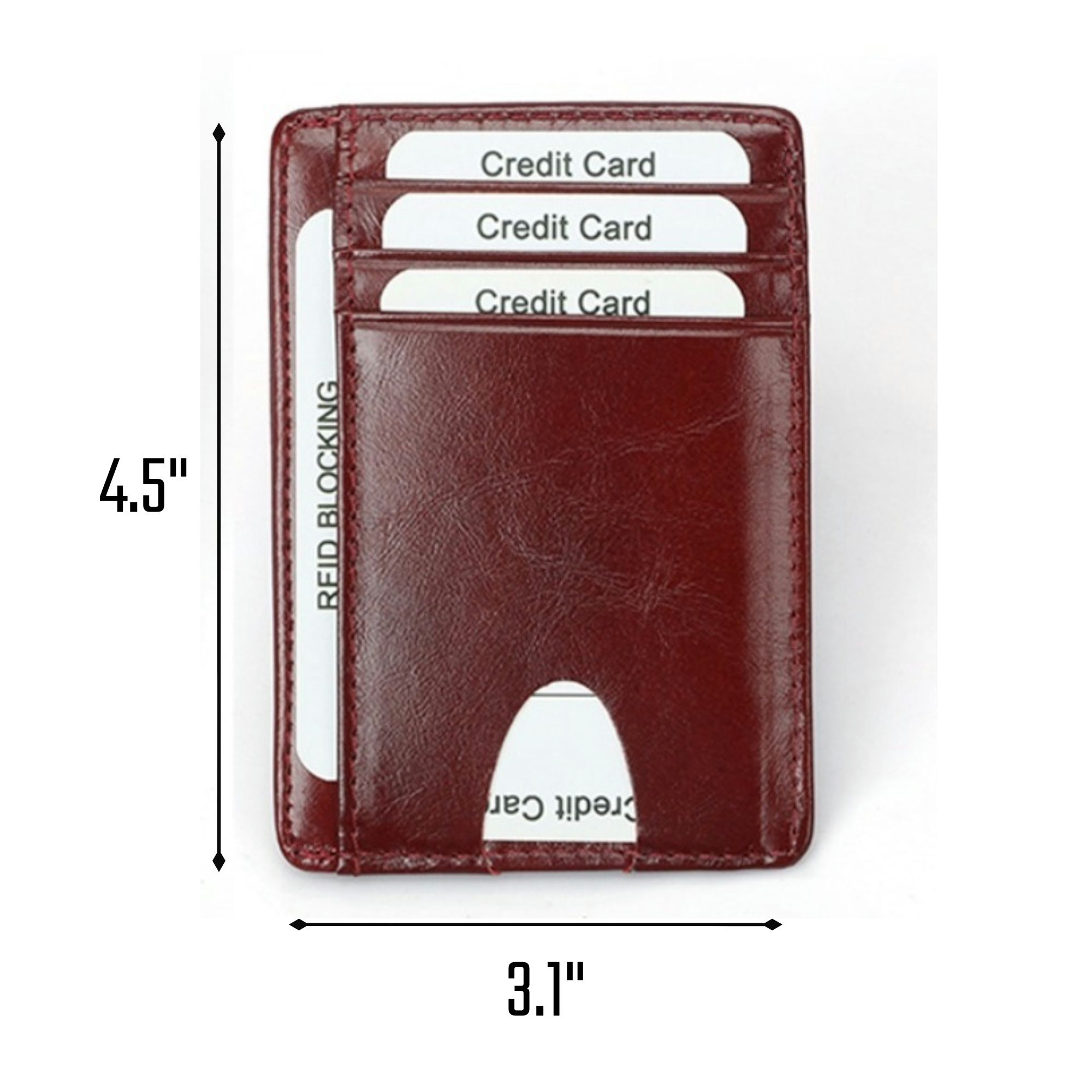 Small RFID Blocking Leather Card Holder 3