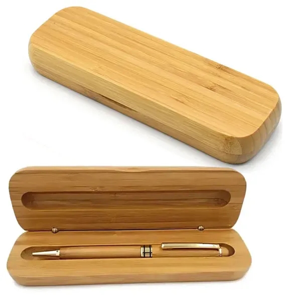 Eco-friendly Natural Bamboo Twist Ballpoint Pen Sets 5