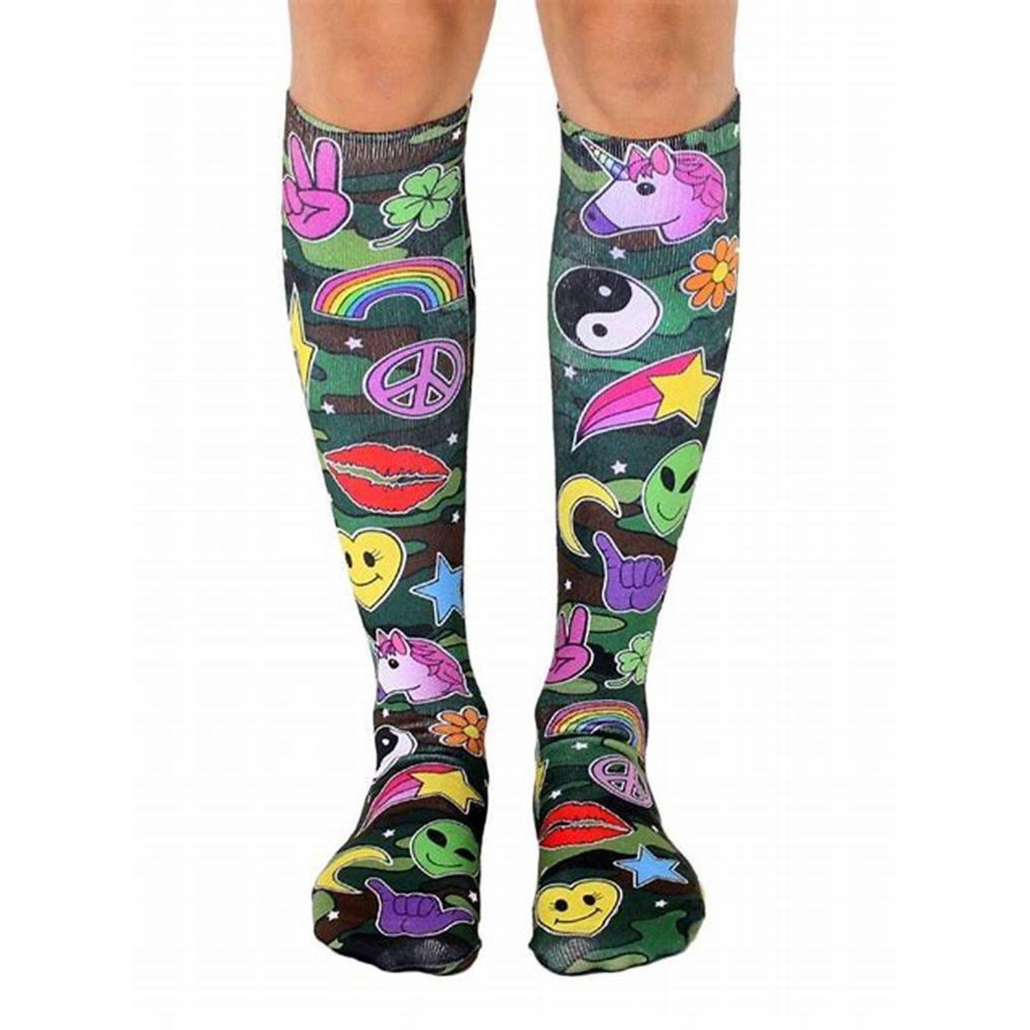 Over the calf sublimated full color Socks, 200 needle 4