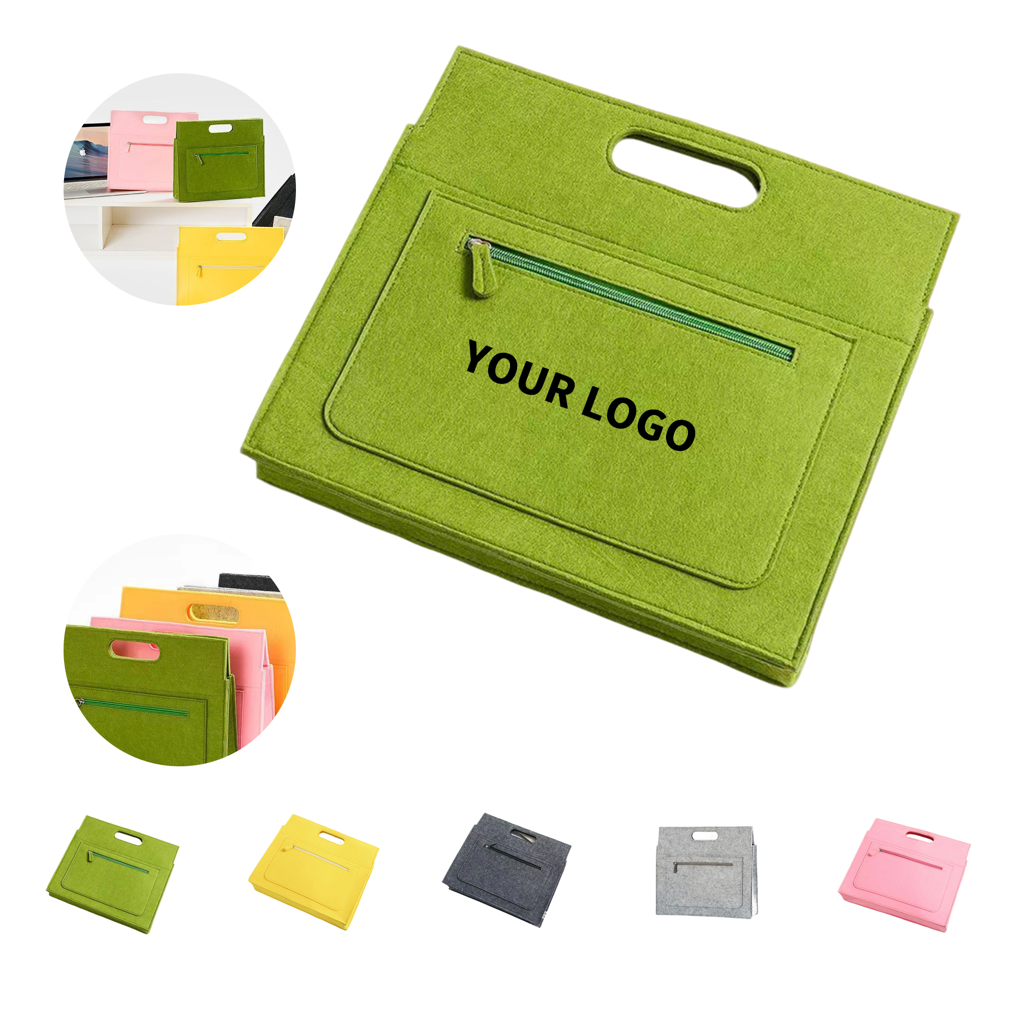 Felt Device Sleeve Tote 13.8" Length X 11.5" Width 2