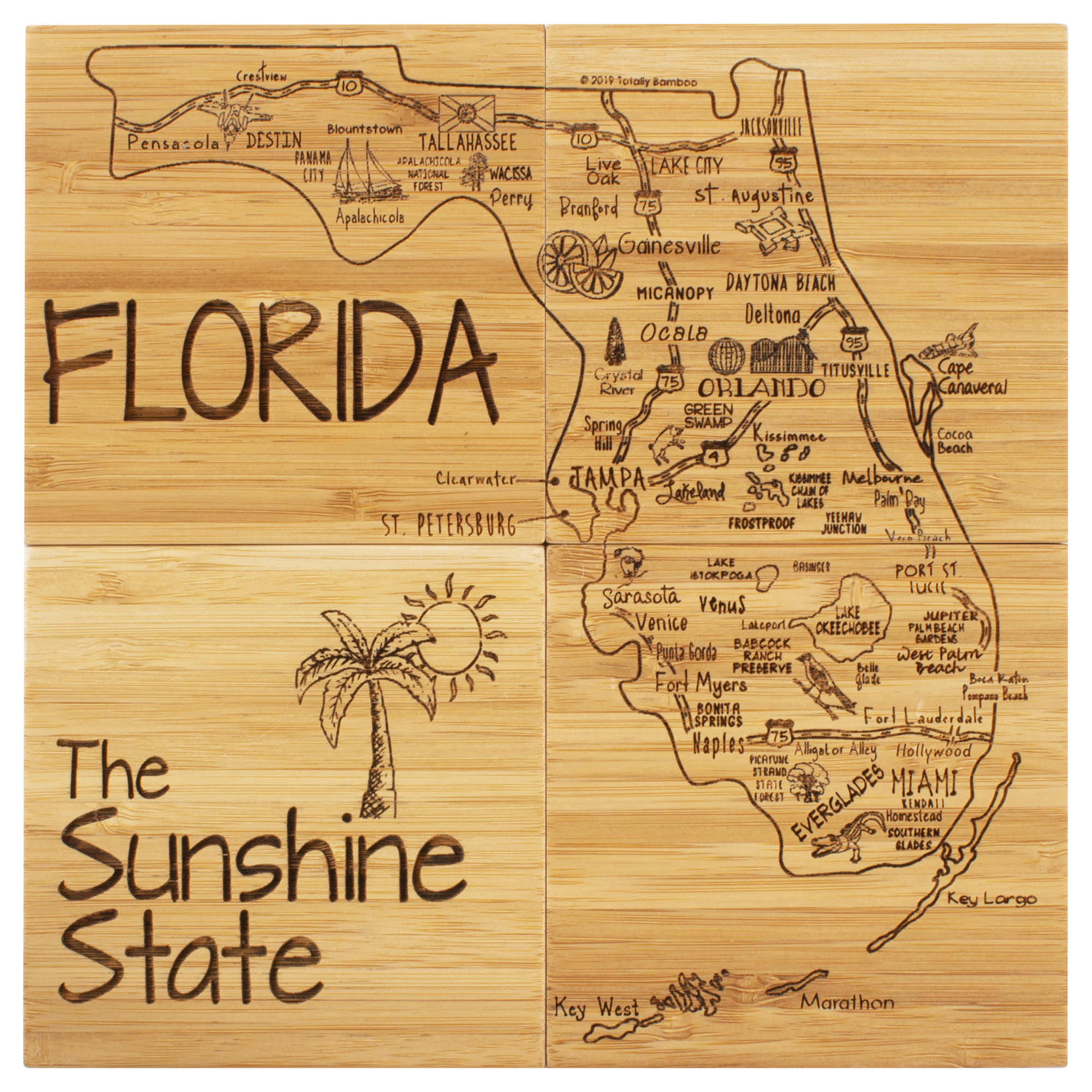 Florida Puzzle Coaster Set 2