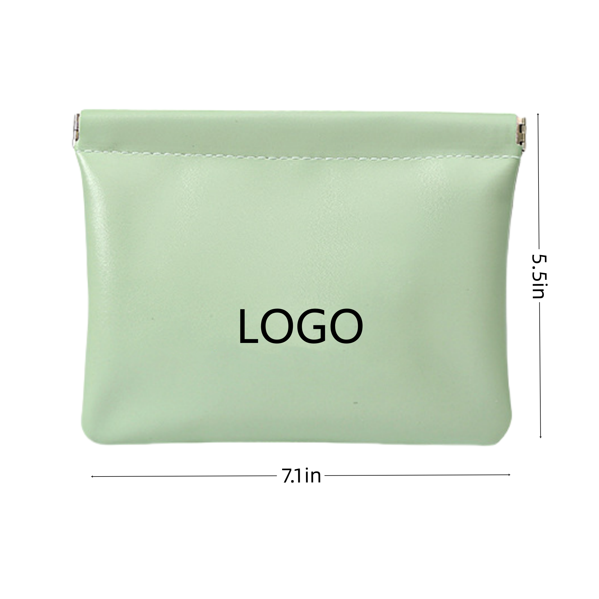 Automatic Closure PU Leather Coin Storage Bag 4