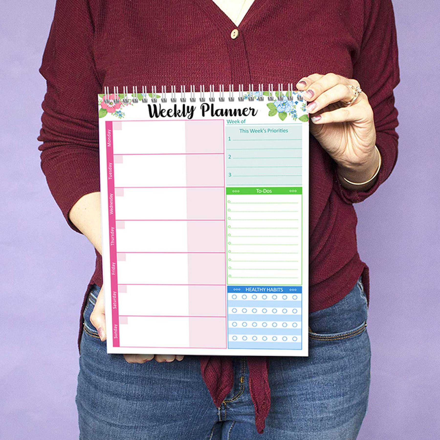 Paper Time management humbucker weekly planner 7